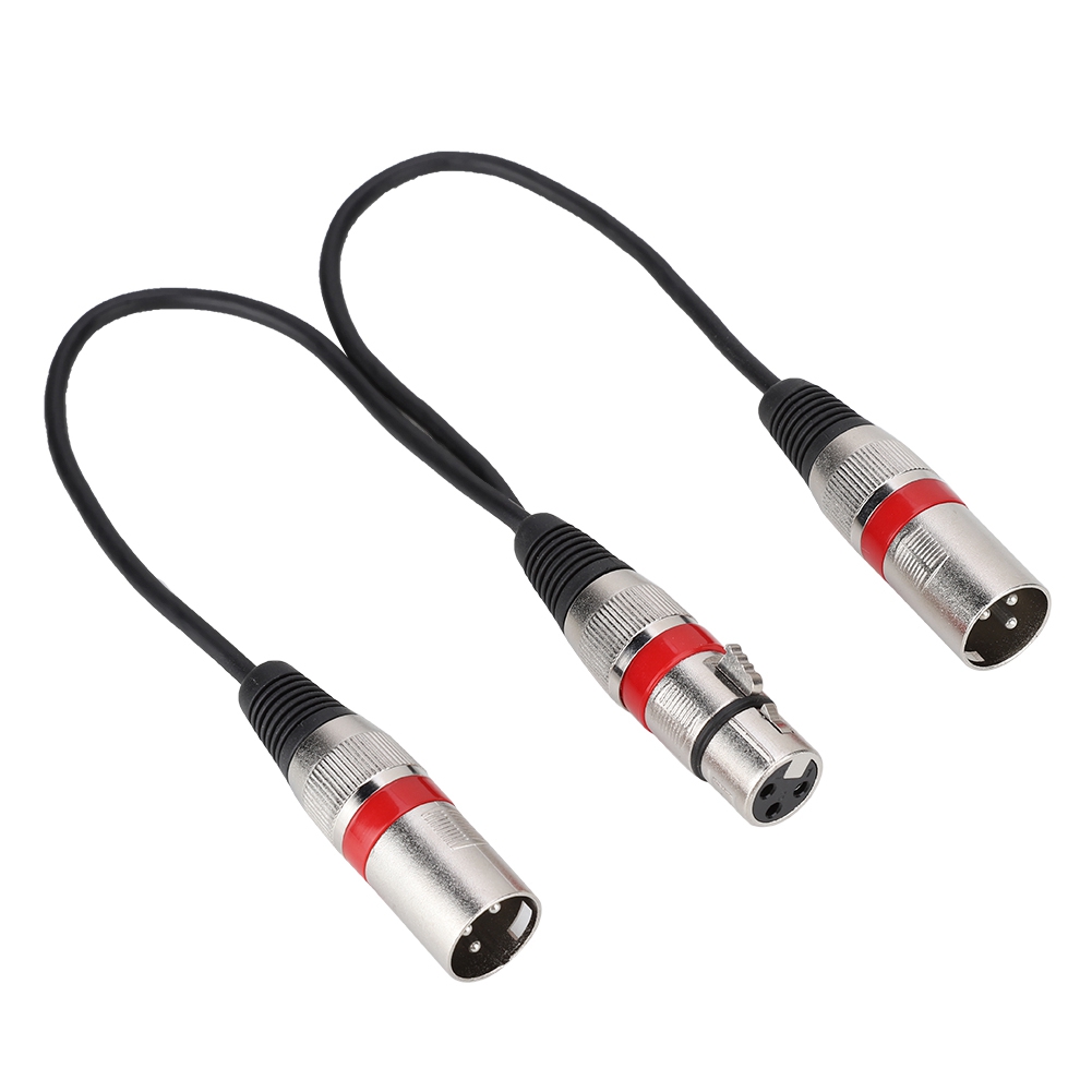 30 Cm Xlr-buchse Auf Zwei Xlr-stecker Audio-verlängerungskabeladapter Für Canon-mikrofone (rot)
