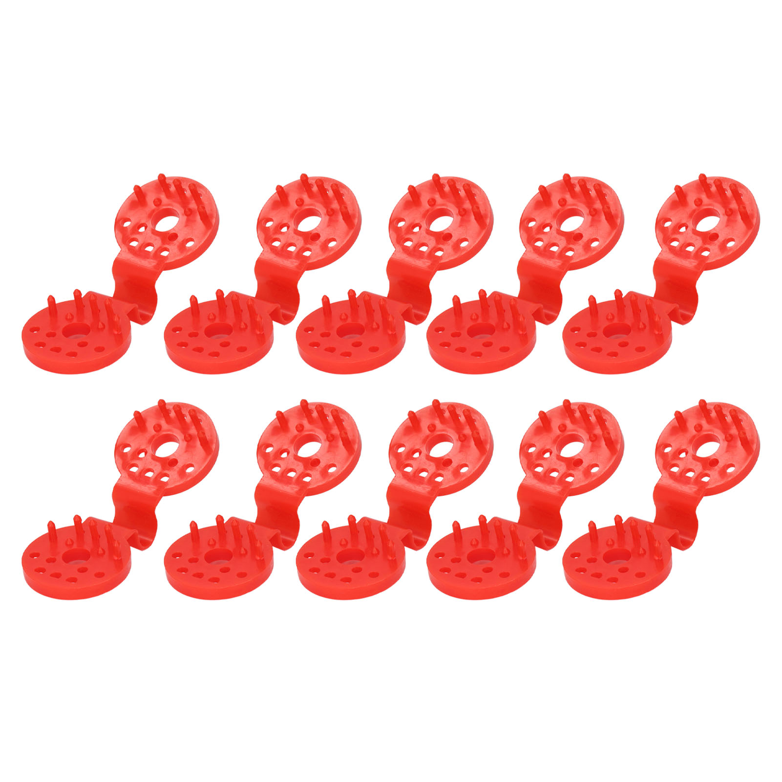 Packung Mit 100 Kunststoffclips Für Schattiergewebe, Vogelsicher, Für Gewächshäuser Und Gärten Im Freien (rot).