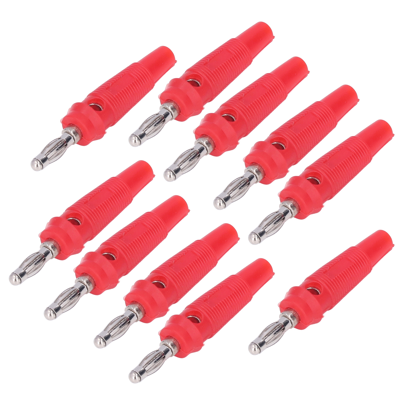 Packung Mit 10 4-mm-bananensteckern Für Schweißgeräte, Ladegeräte Und Generatoren (rot)