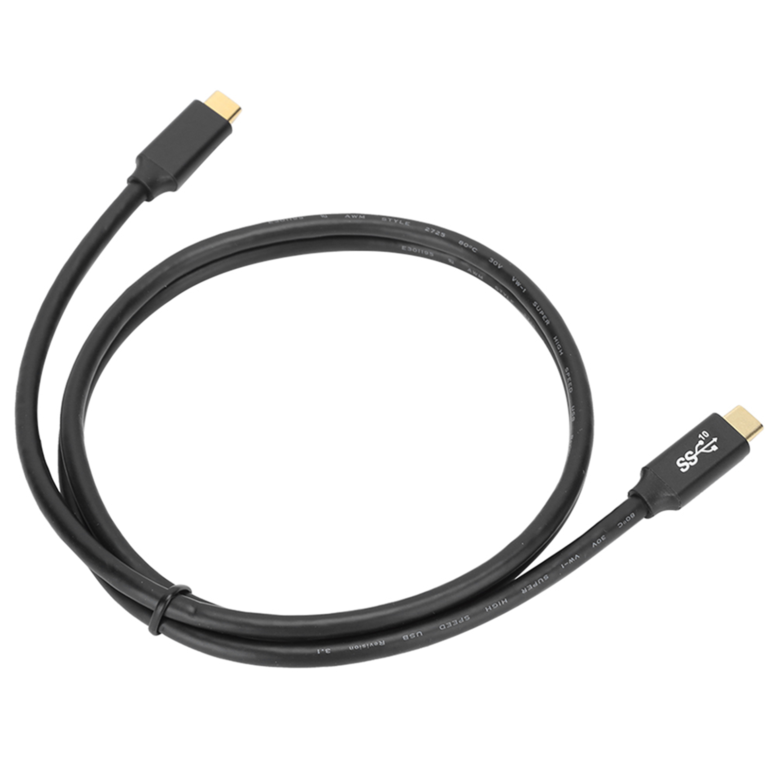 Pvc-usb-c-auf-usb-c-kabel Mit Chip, 10 Gbit/s Hochgeschwindigkeits-datenübertragung, 1 M