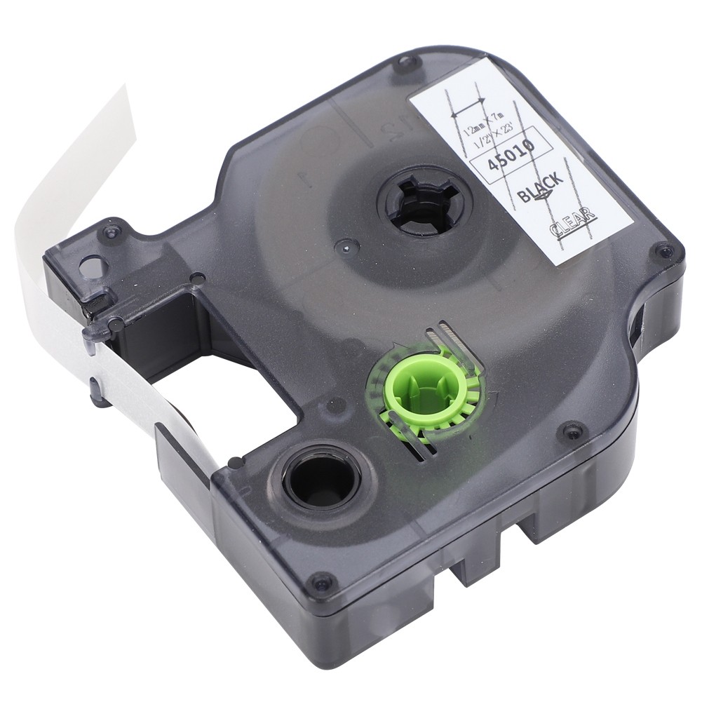 Dymo Etikettenband Für D1-druckpapier (12 Mm Schwarz Auf Transparentem Hintergrund 45010)