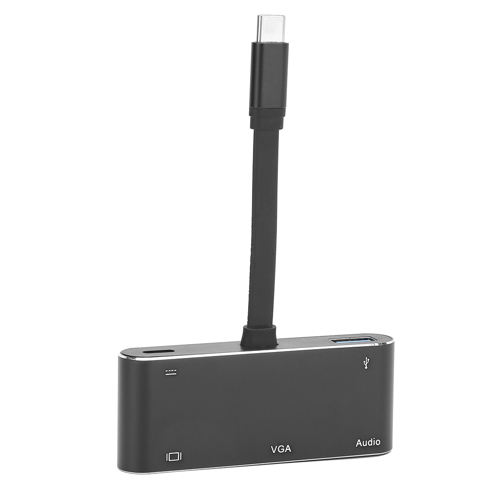 Expand 5-in-1 Adapter Typ-c Hdmi Vga Audioausgang Multifunktions-netzteil Schwarz (schwarz)