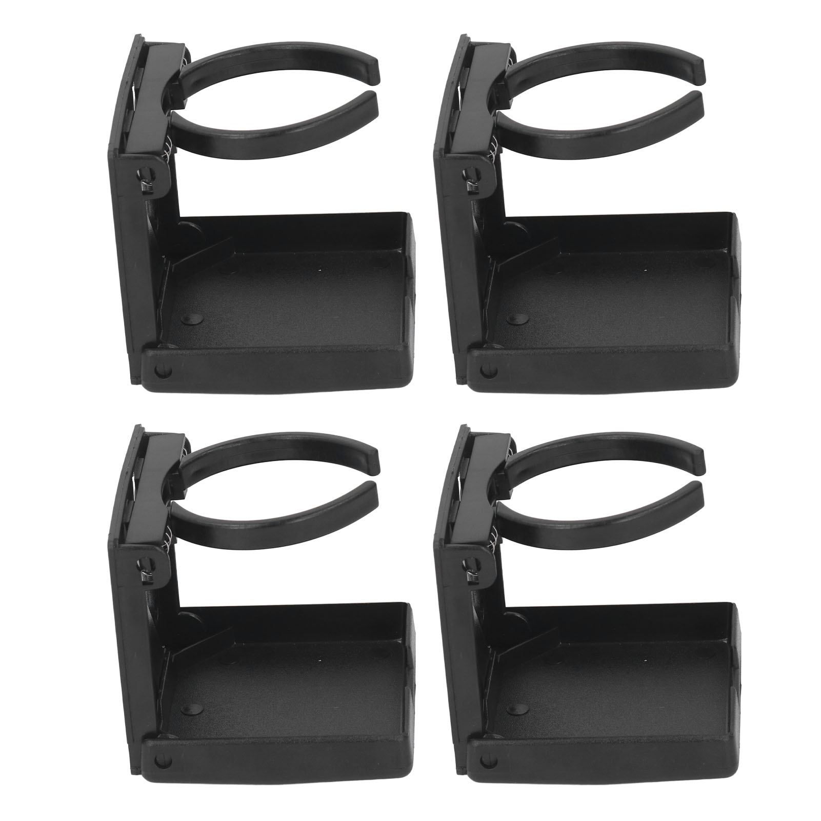 Set Mit 4 Faltbaren Und Verstellbaren Getränkehaltern Für Wohnmobil, Auto, Boot, Zur Vertikalen Oder Wandmontage, Schwarz