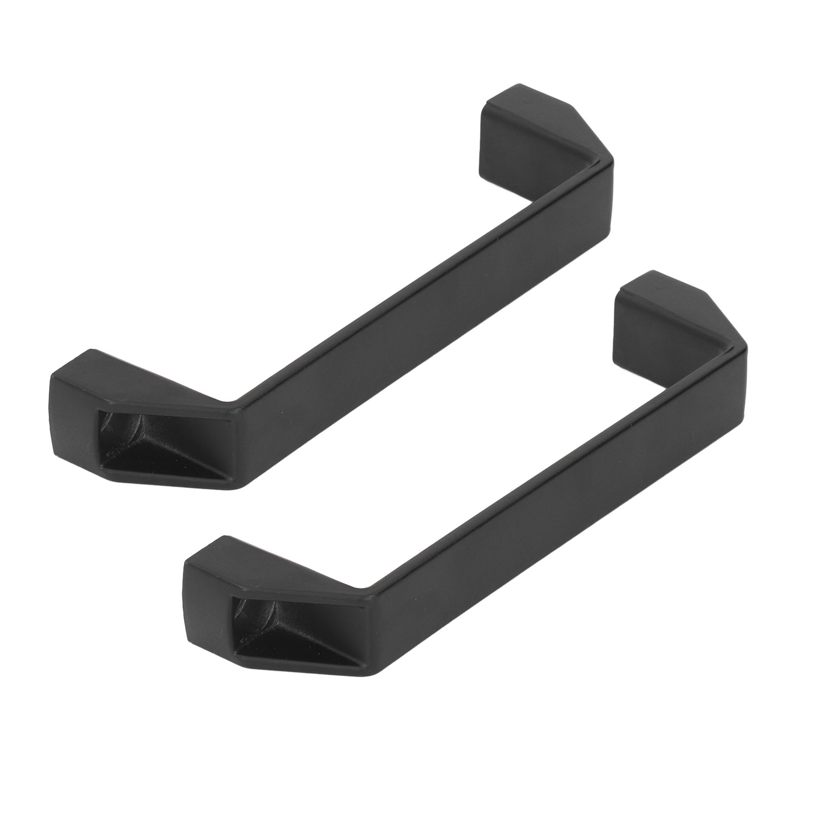 Set Aus 2 Türgriffen, 180 Mm Mittenabstand, Hochfeste Aluminiumlegierung, Moderner Schwarzer Türgriff.