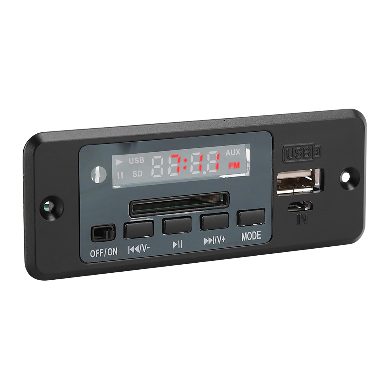 5v Mp3-audiodecodermodul Mit Usb-fm-radio, Mp3-musikplayer Und Leistungsverstärker (schwarz)