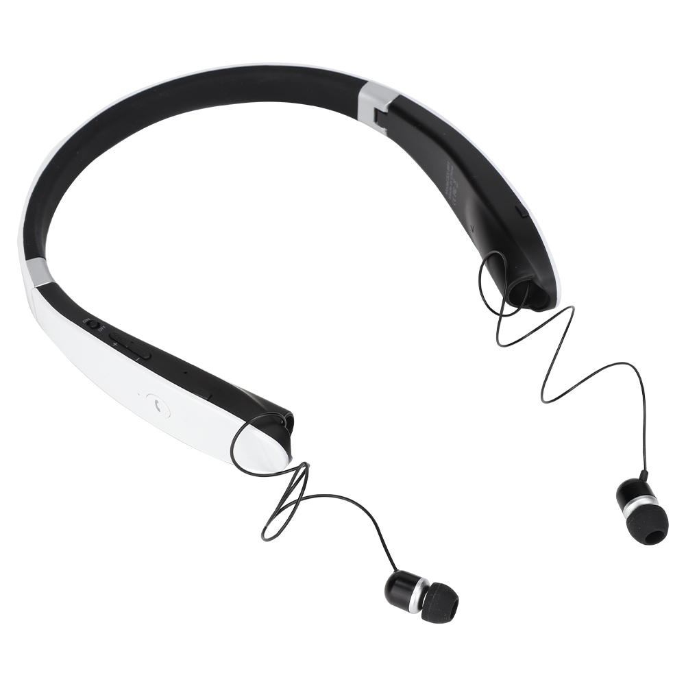 Sx-991 Faltbares Teleskop-headset Zum Tragen Um Den Hals, Kabellos, Bluetooth (schwarz Und Weiß)