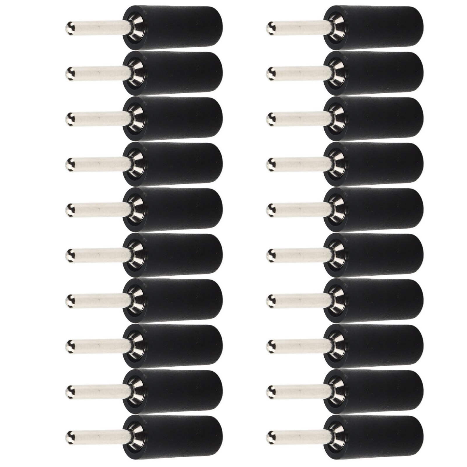 Set Mit 20 Wasserdichten Bananensteckern (männlich) Aus Vernickeltem Messing, 2 Mm, Schwarze Farbe.
