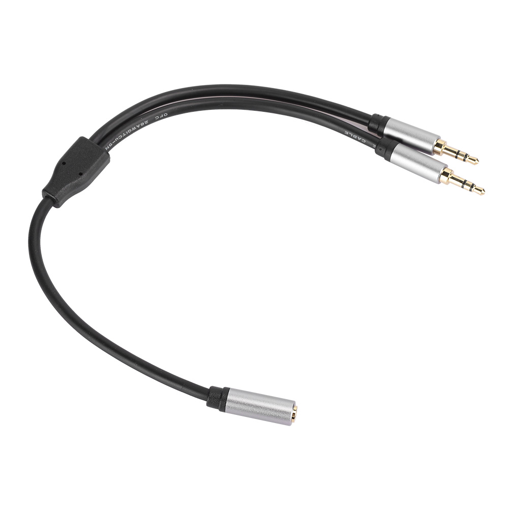 3,5-mm-aux-audiokabel (1 Buchse Auf 2 Stecker) – 1 Splitter In 2 – Verbindungskabel Für Tv-verstärker Und Lautsprecher – 0,3 M / 11,8 Zoll