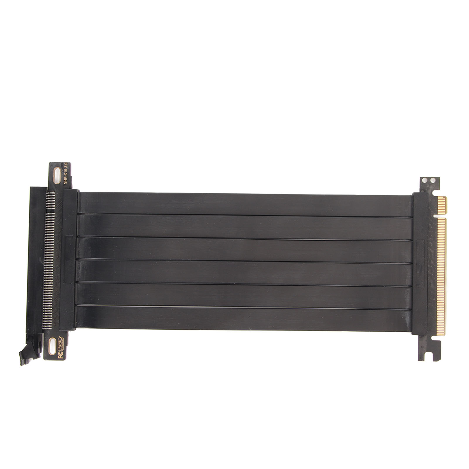 Pcie 3.0 X16 Verlängerungskabel, Hoch Abgeschirmt, 180° Flexibel, Für Grafikkarten, Schwarz, 20 Cm / 7,9 Zoll