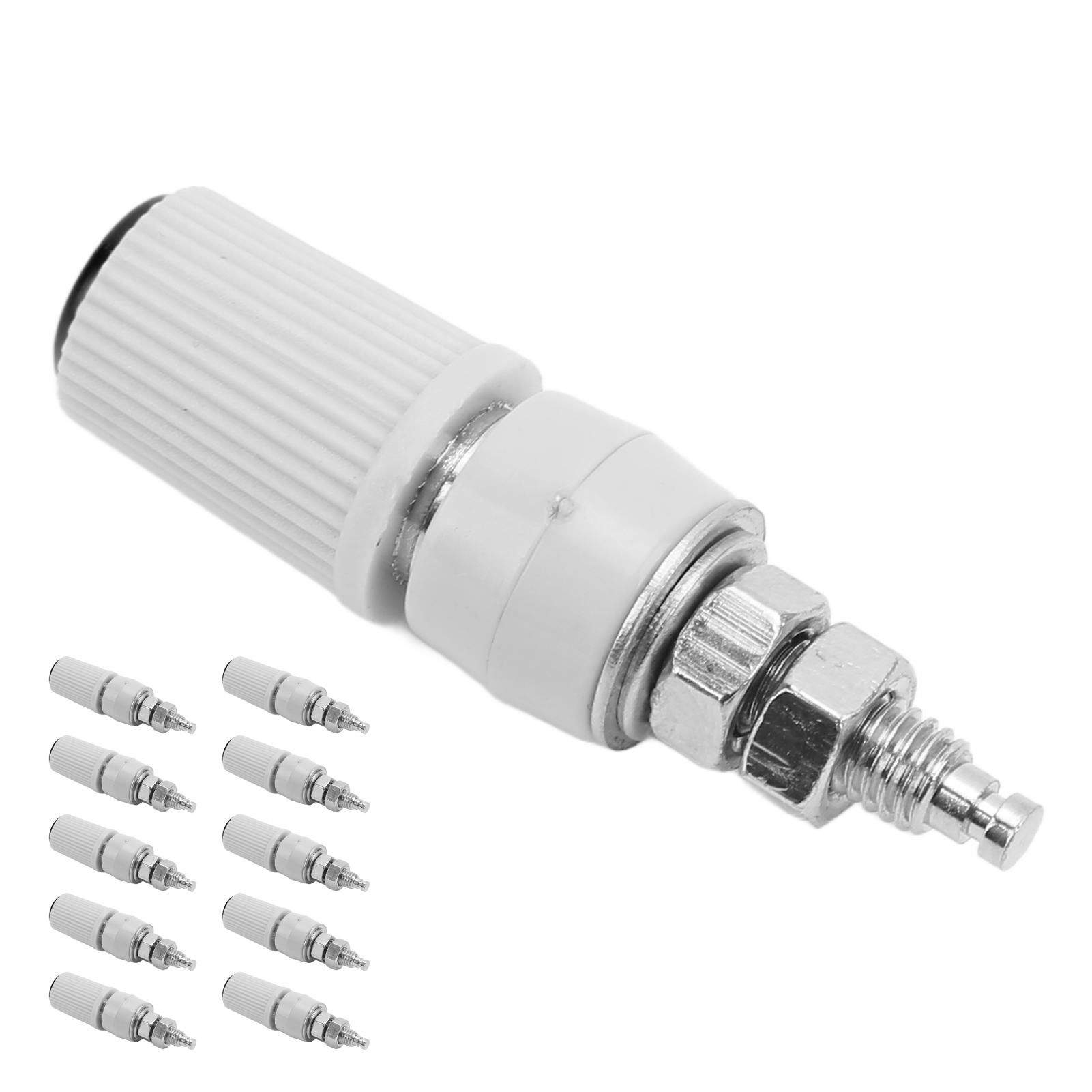 Packung Mit 10 Stück 4-mm-m5-bananensteckern (weiblich), Vernickelt, Aus Kupfer, Für Elektronische Geräte, Schwarz