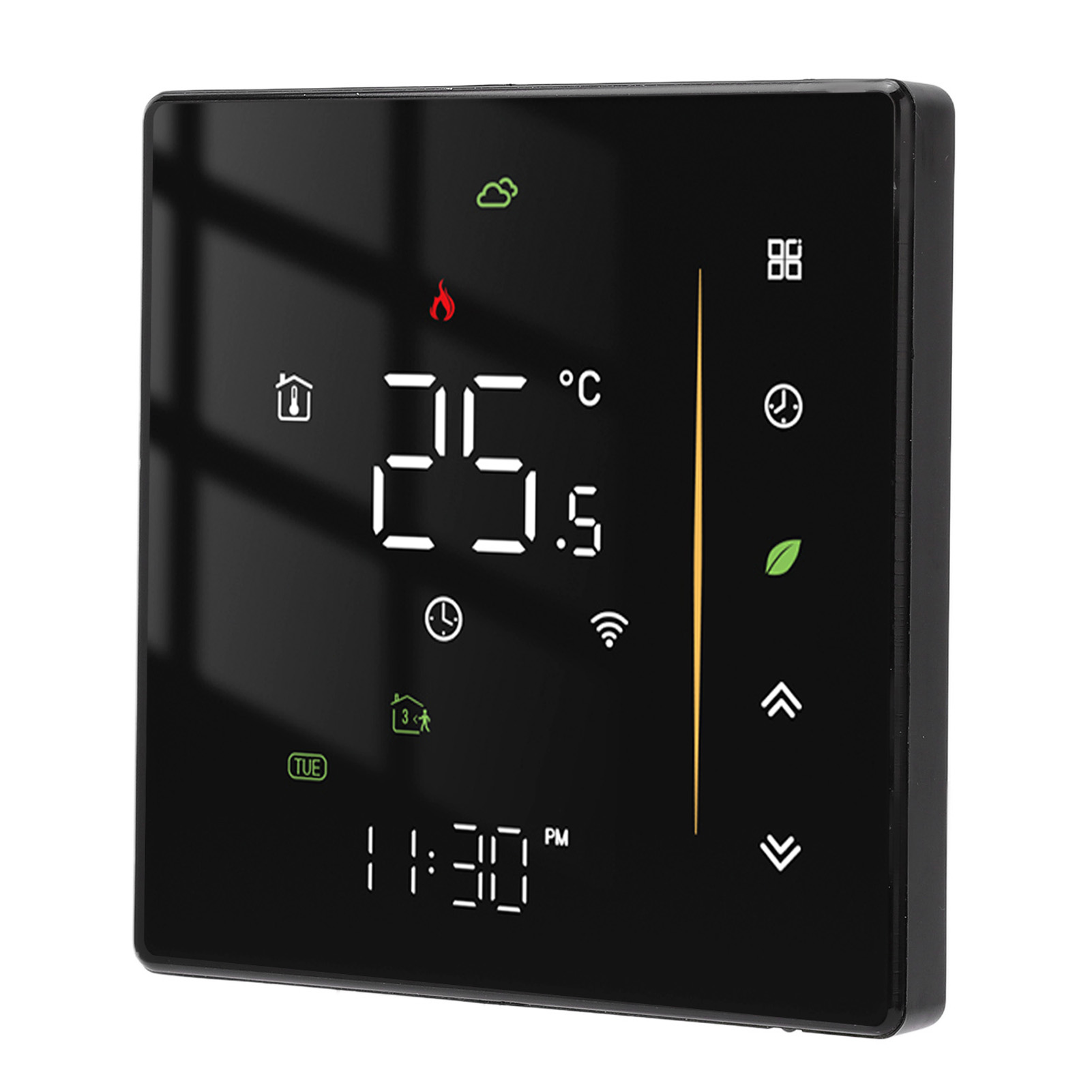 Professioneller Smart-thermostat Mit Programmierbarer Wlan-steuerungs-app Für Den Heimgebrauch, 95–240 V Wechselstrom, Schwarz, Für Elektrische Fußbodenheizung