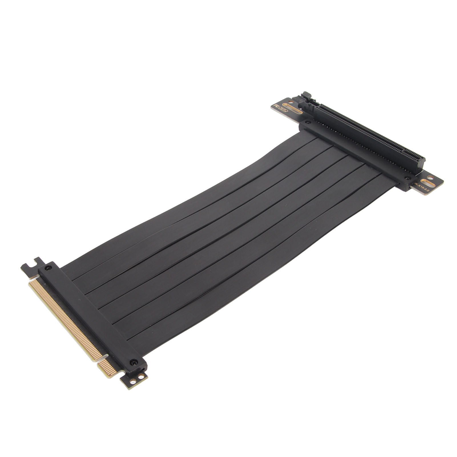 Hochgeschwindigkeits-pcie-3.0-x16-verlängerungskabel, 90° Flexibel, Für Grafikkarten, Schwarz, 60 Cm / 23,6 Zoll