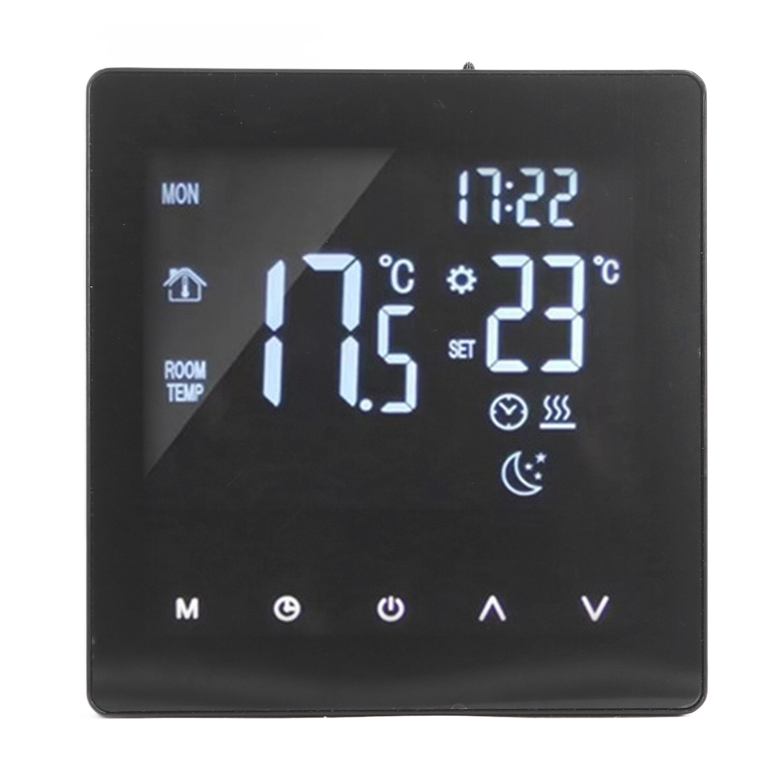 Programmierbarer Digitaler Thermostat Mit Intelligentem Lcd-touchscreen, Kesselregler Für Fußbodenheizung, Schwarz, Ac90-240v K2mrh3a Mit Wlan