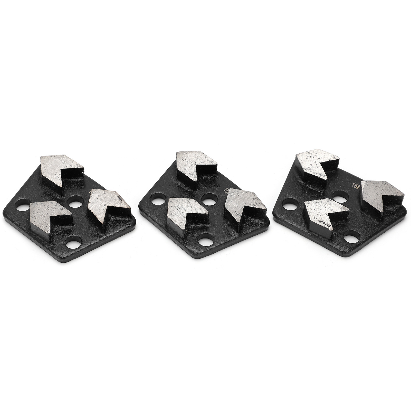 Set Mit 3 Trapezförmigen Diamanttrennscheiben Für Betonschleifer, Größe 16, Schwarz