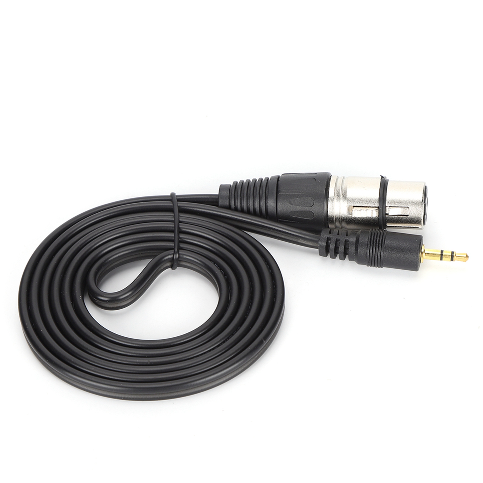 3,5-mm-klinkenstecker Auf Xlr-buchse Mikrofonkabel, Schwarzes Pvc, 1,5 M / 4,9 Ft, Für Digitalkameras Und Pcs