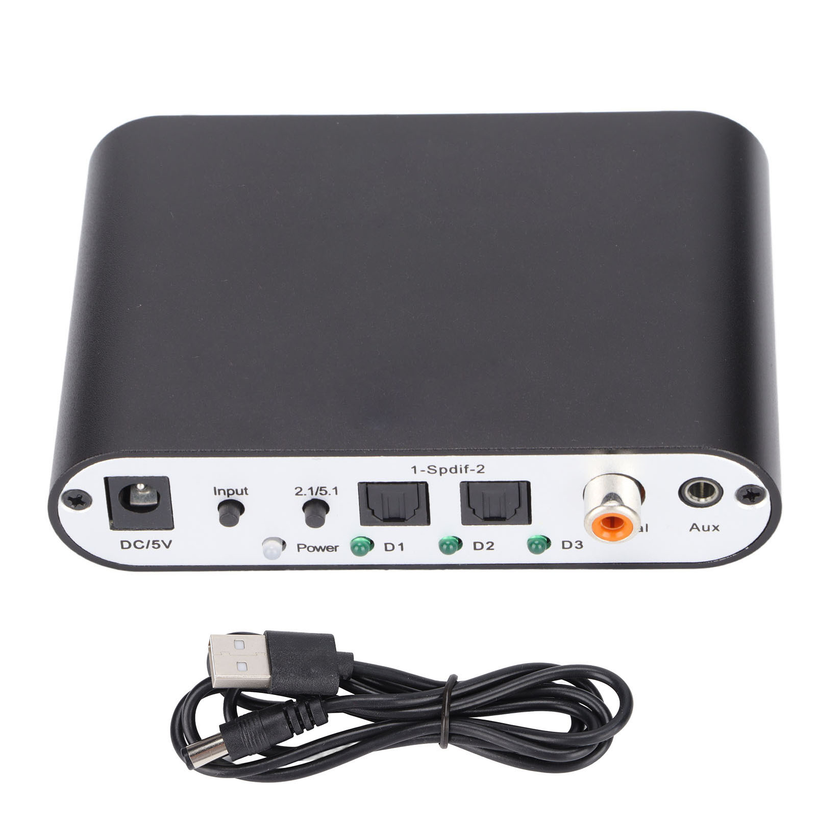 5.1 Stereo Spdif Koaxial Aux Auf 6 Rca Digital-audio-konverter Für Tv Und Heimkino