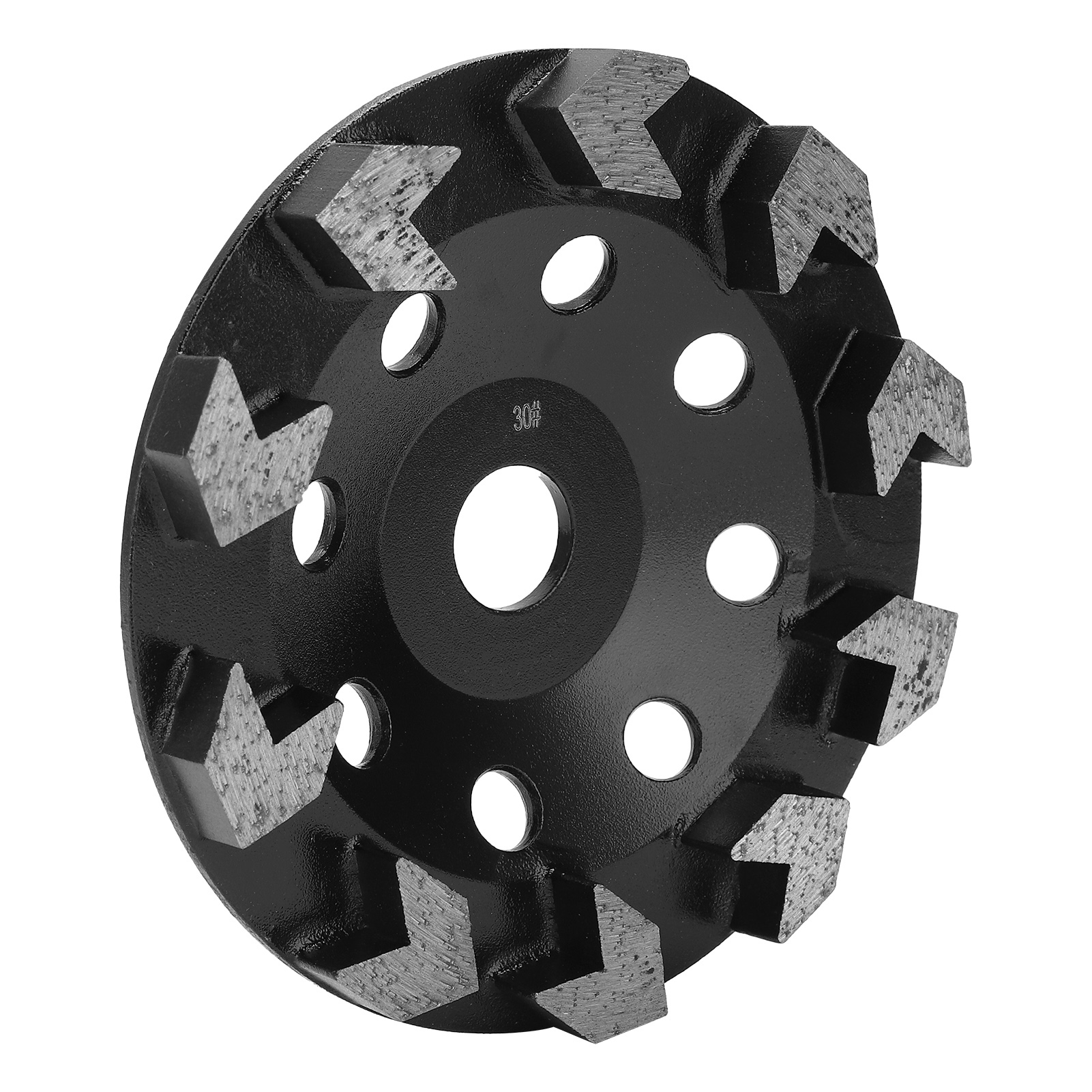 Diamantschleifscheibe Mit 10 Zähnen, Schwarz, 150 Mm, Körnung 30, Zum Schleifen Von Beton, Stein Und Zement