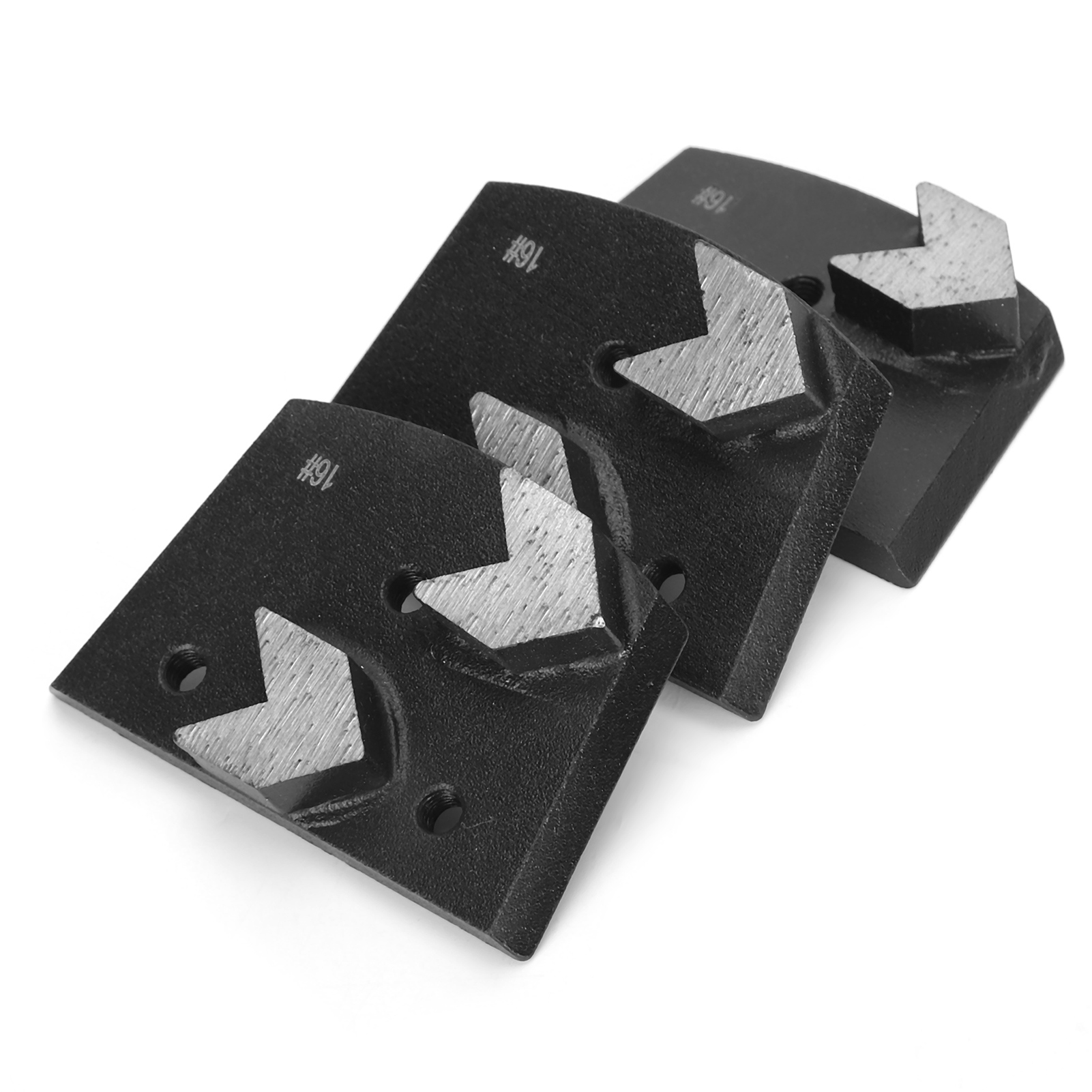Set Mit 3 Pfeilförmigen Diamantschleifblöcken, 2 Zähne, Für Betonschleif- Und -bearbeitungszubehör