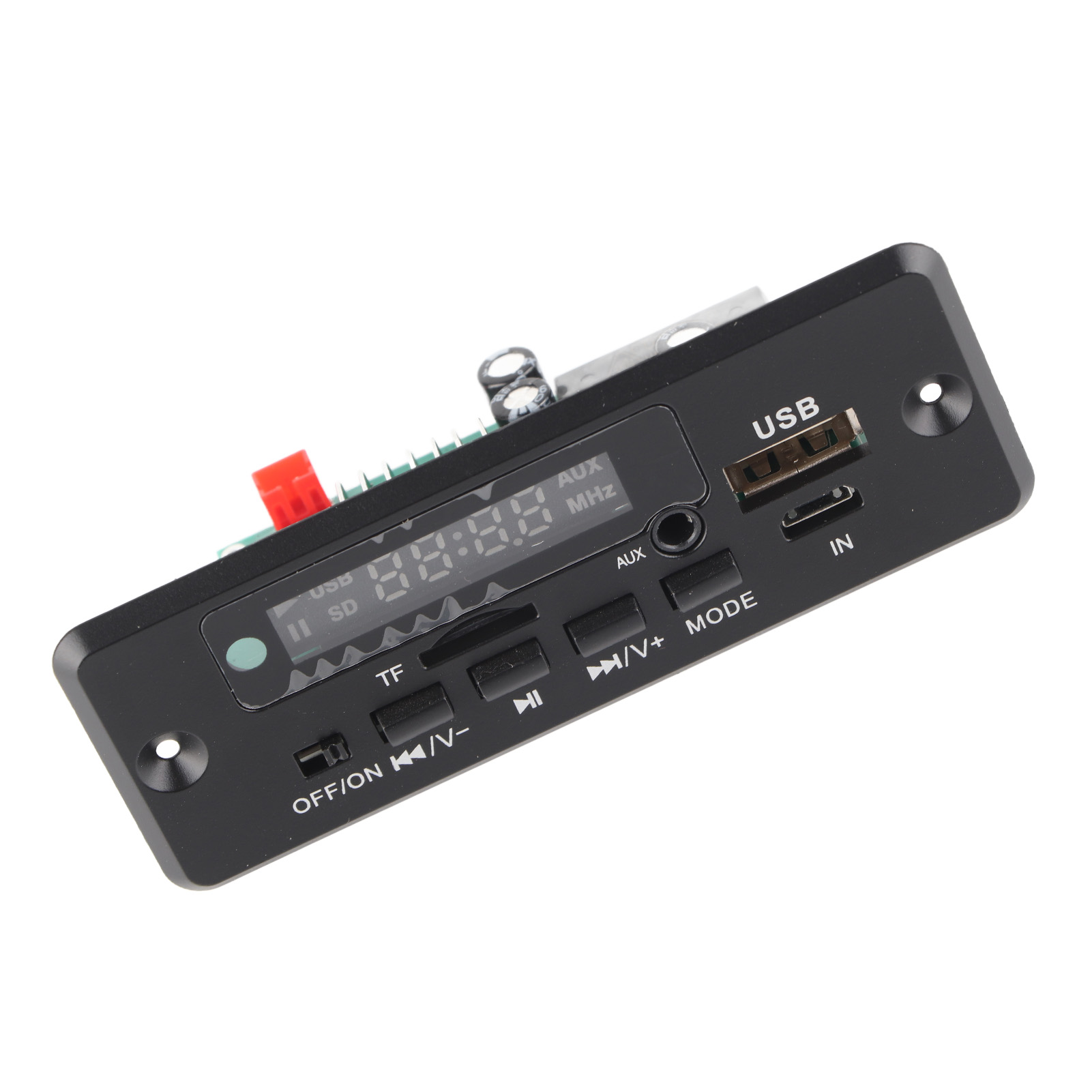 12v 02ea Mp3-decoderplatine Mit Aux-eingang, Usb-anschluss, Kompatibel Mit Speicherkarten Und Usb-sticks, Schwarz