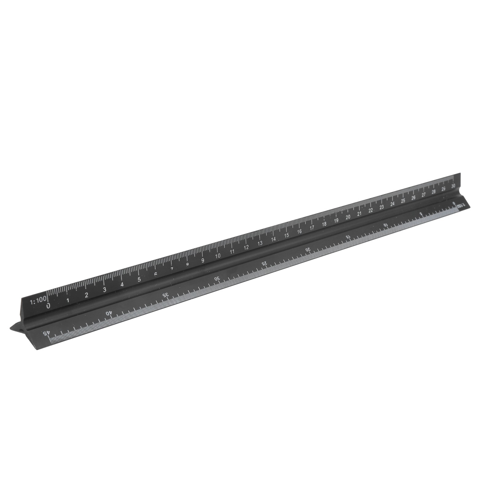 Dreieckiges Metalllineal, Messbereich 11,8 Zoll, Aus Aluminiumlegierung, Technisches Zeichenwerkzeug