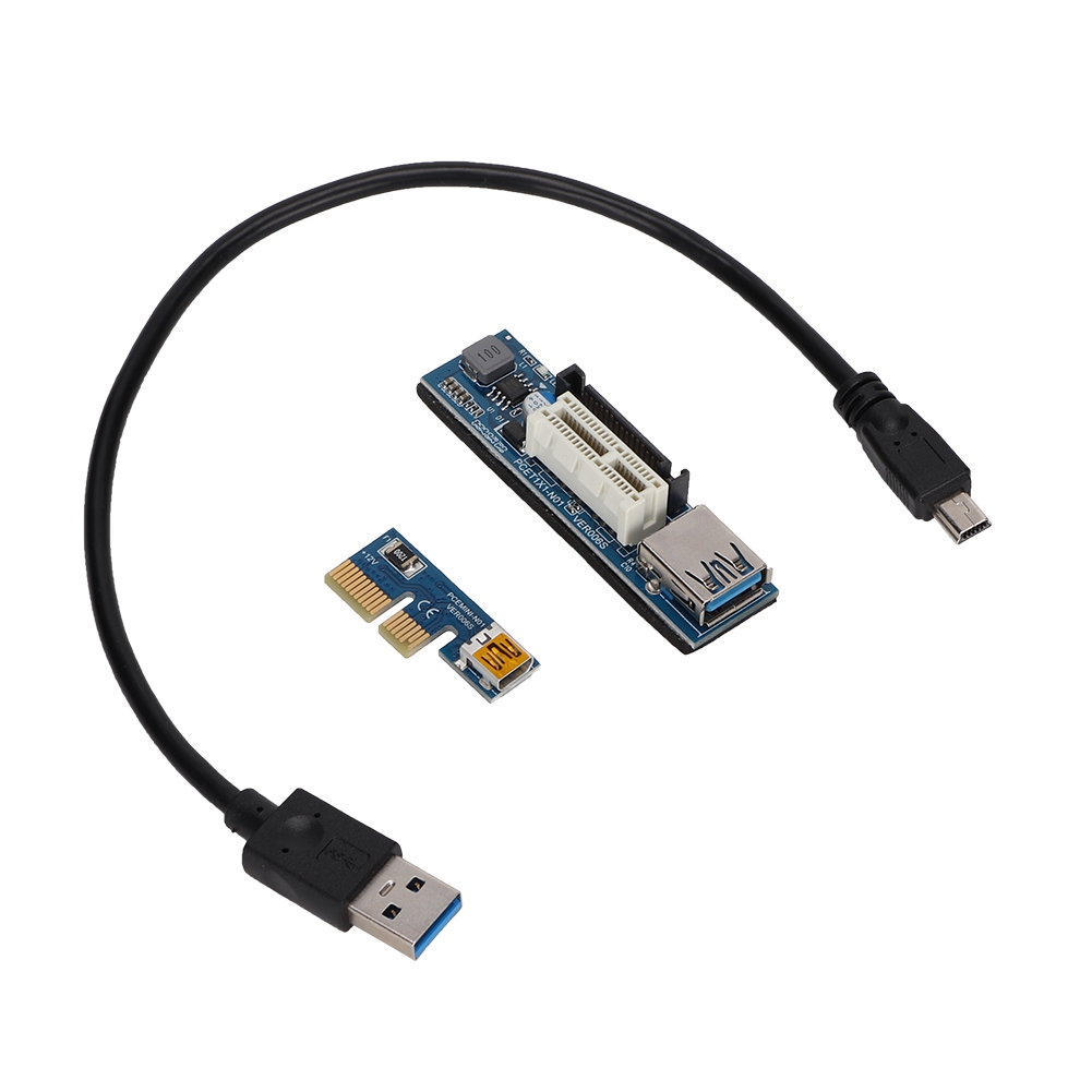 Pci-e 1x-verlängerungskabel, Usb-stromverlängerungskabel, 30 Cm, Schwarz
