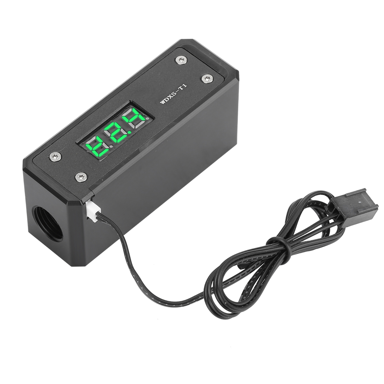Wassergekühltes Digitalthermometer G1/4, Schwarzes Bedienfeld, Rote, Blaue, Grüne Und Weiße Anzeige (schwarzes Bedienfeld, Grüne Anzeige)
