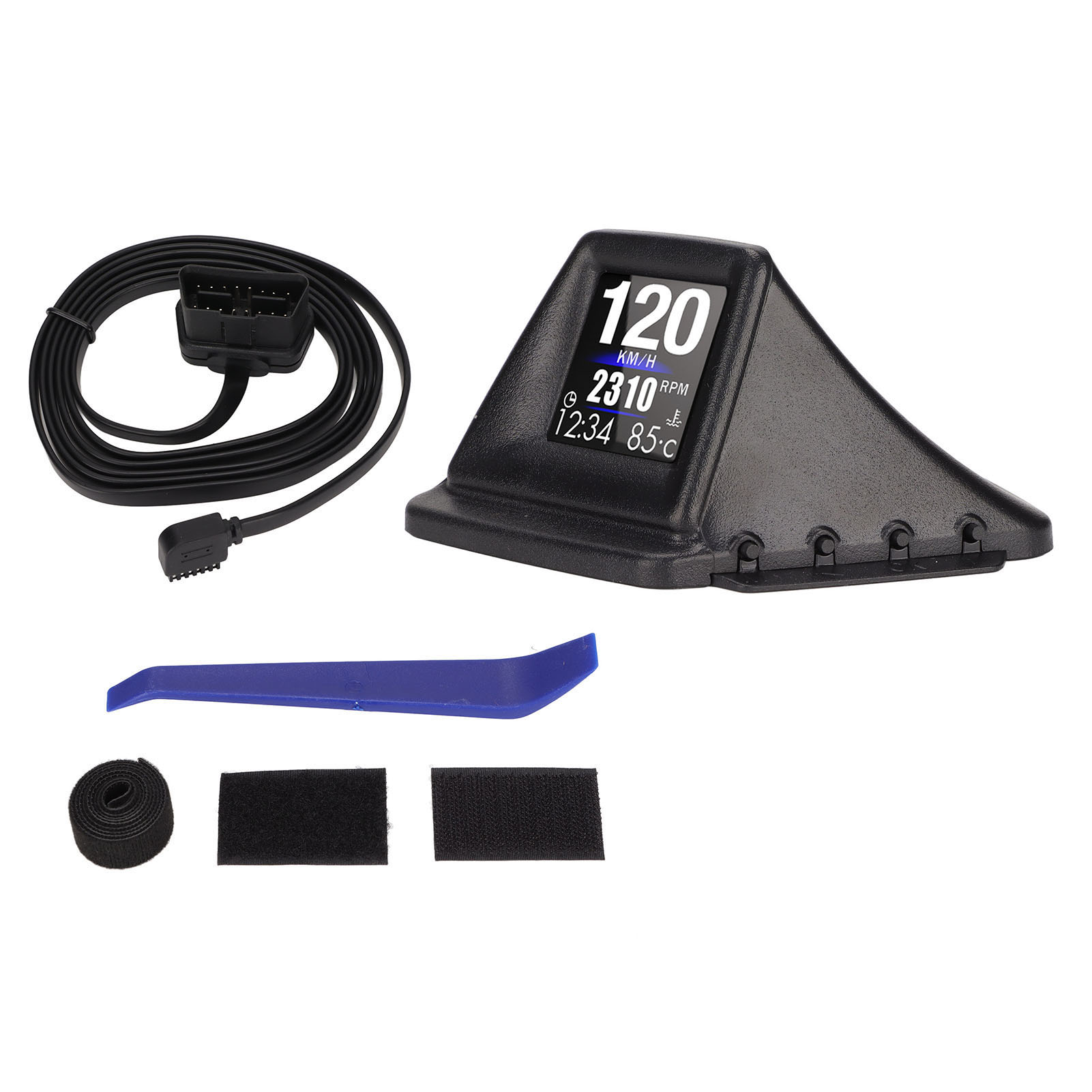 Schwarzes Dual-mode-multifunktions-head-up-display (hud) Für Autos Mit Obd-gps-anzeige Und Alarmfunktion Sowie 4 Alarmen.