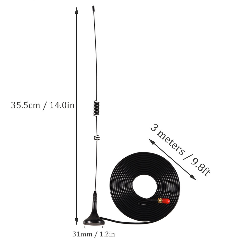 Ut-106uv Sma-buchse Dualband-autoantenne Mit Magnetfuß Für Walkie-talkies Und Funkgeräte