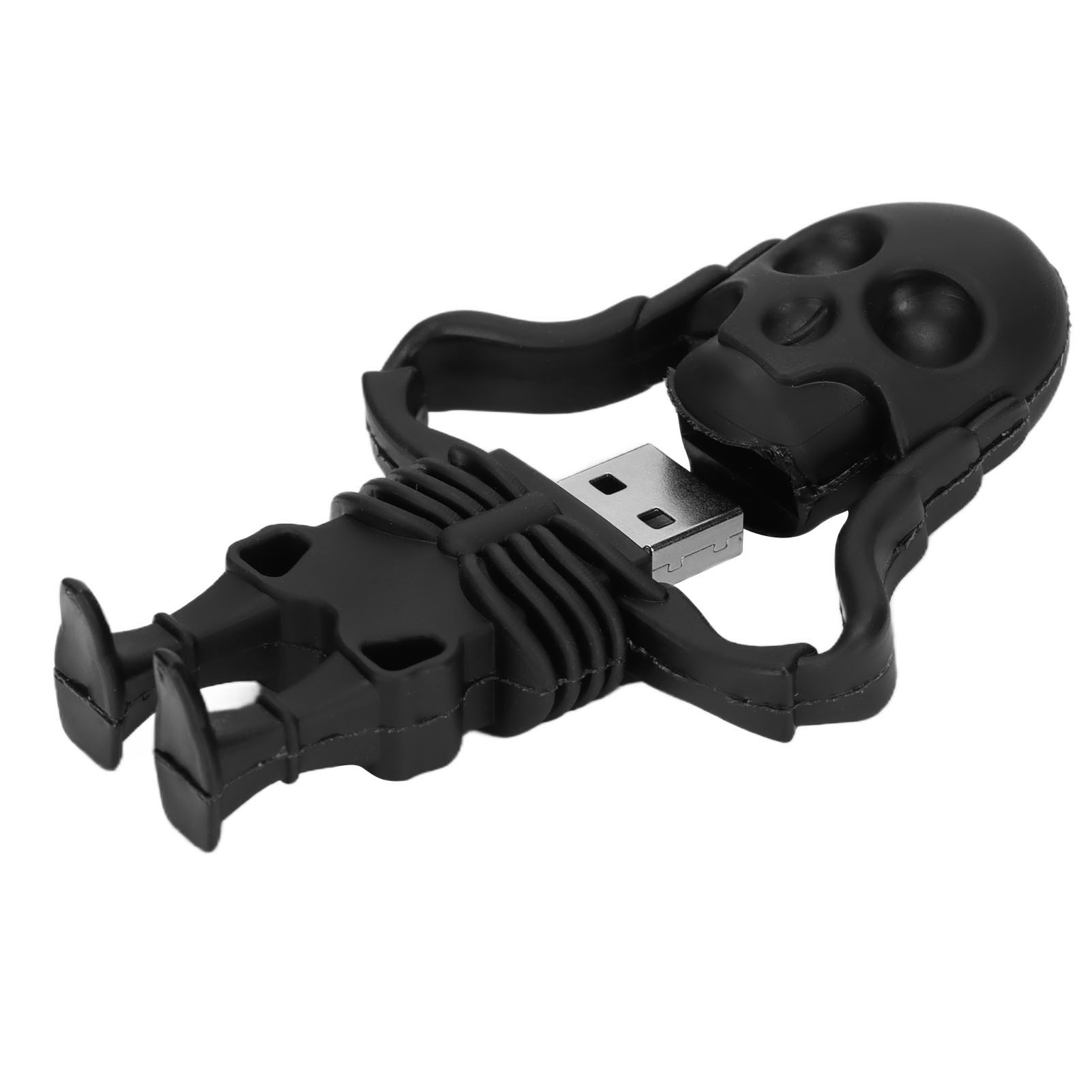 Miniatur-usb-stick In Totenkopfform, Witzig Und Niedlich, 128 Gb, Schwarz.