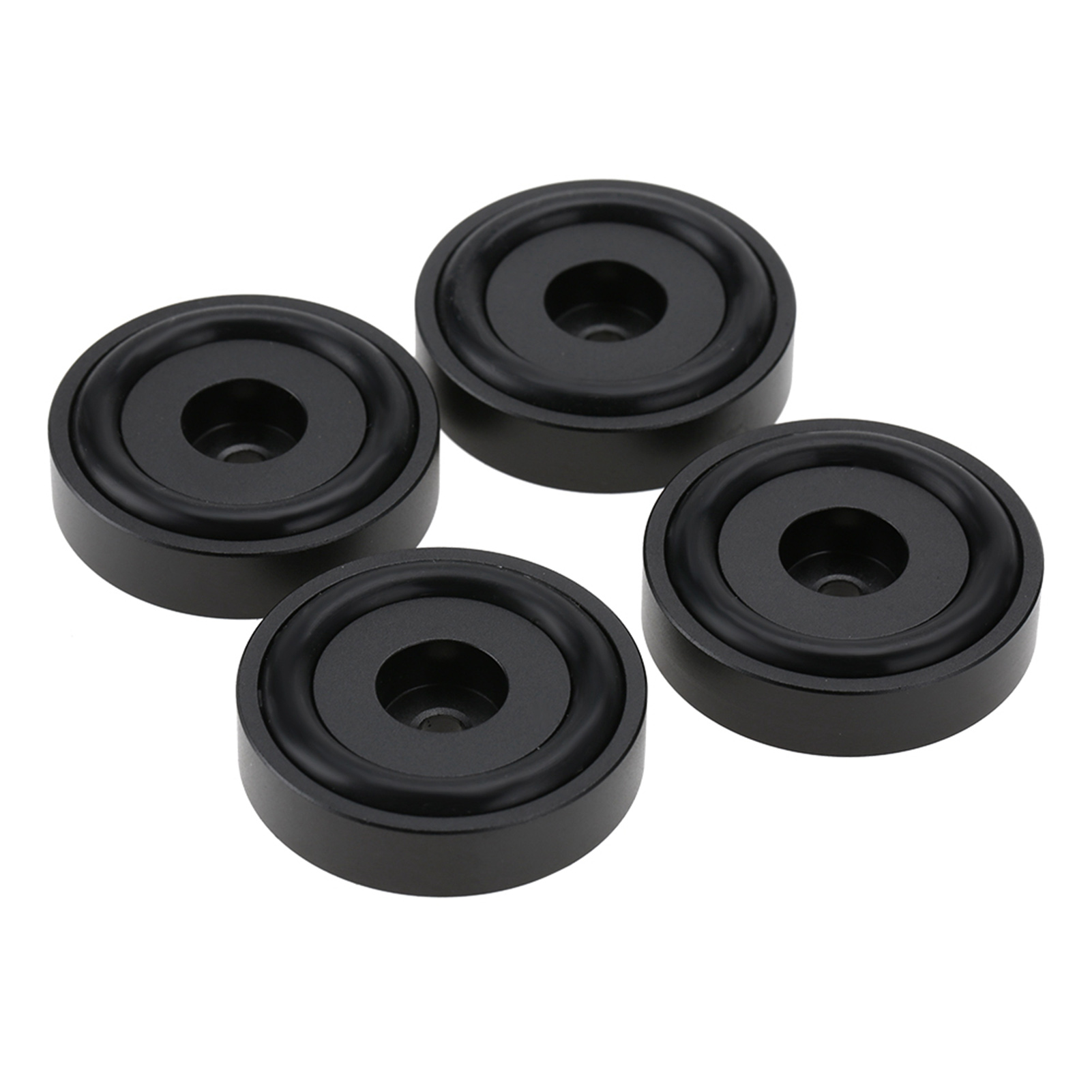Satz Mit 4 Verstärkerhalterungen Aus 40 X 10 Mm Aluminiumlegierung, Eloxiert Und Sandgestrahlt, Schwarz.