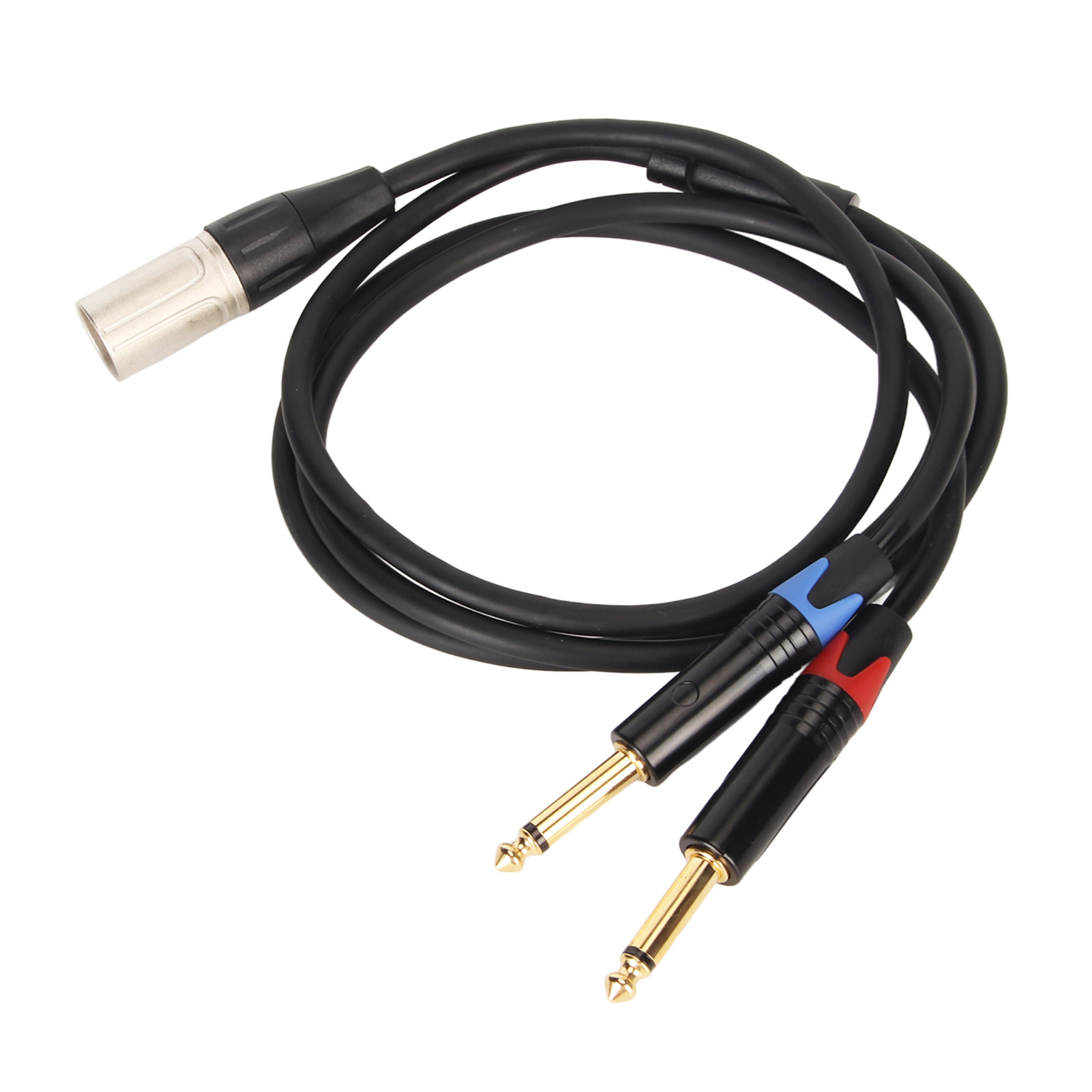 Doppel-6,35-mm-klinkenstecker Auf Xlr-stecker Y-splitterkabel, Mikrofon-audiokonvertierungsadapter, 2 M / 6,6 Ft