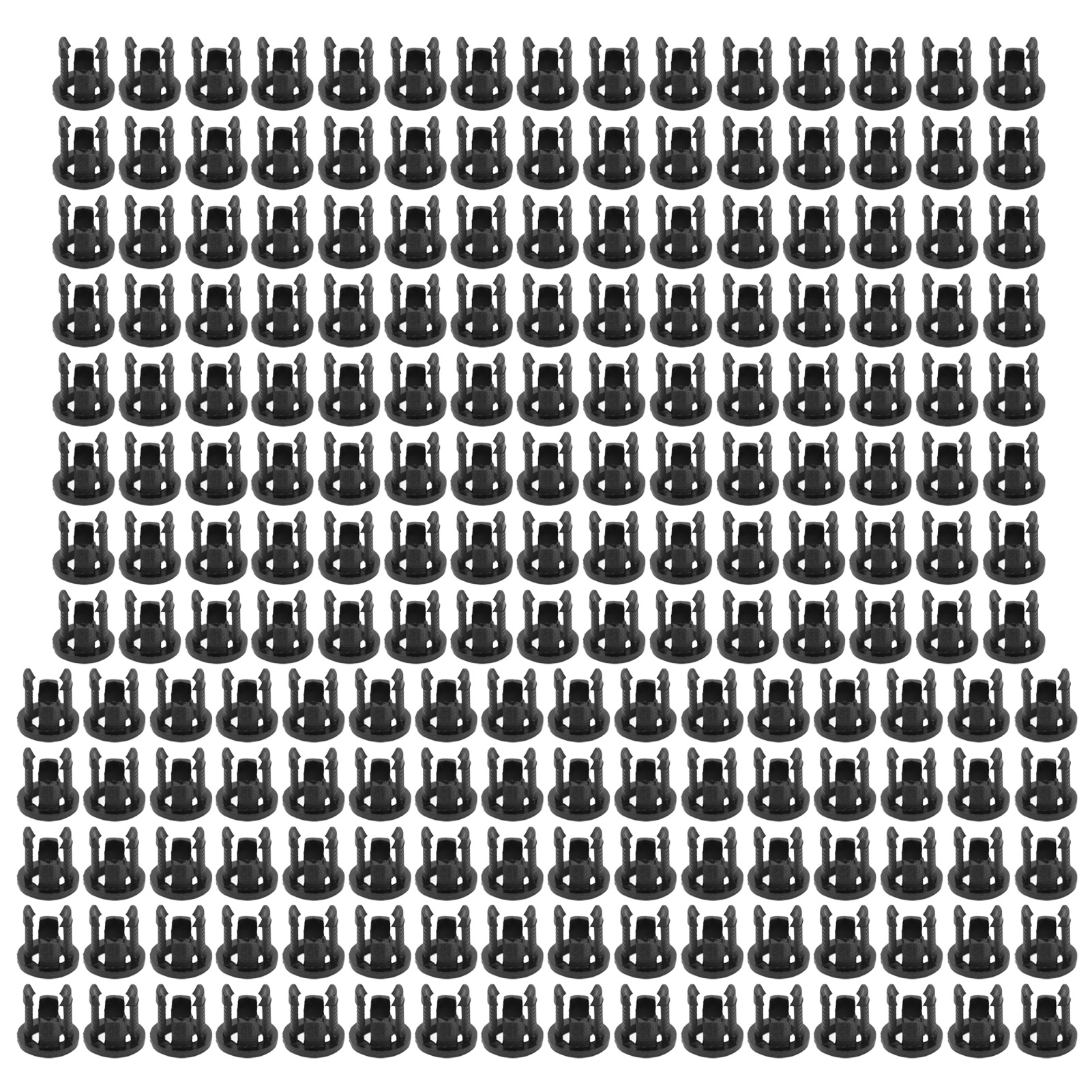 Packung Mit 200 Led-montagehalterungen Aus Kunststoff, Diodensockel, Montageclip, 5-mm-panelfassung, Schwarz