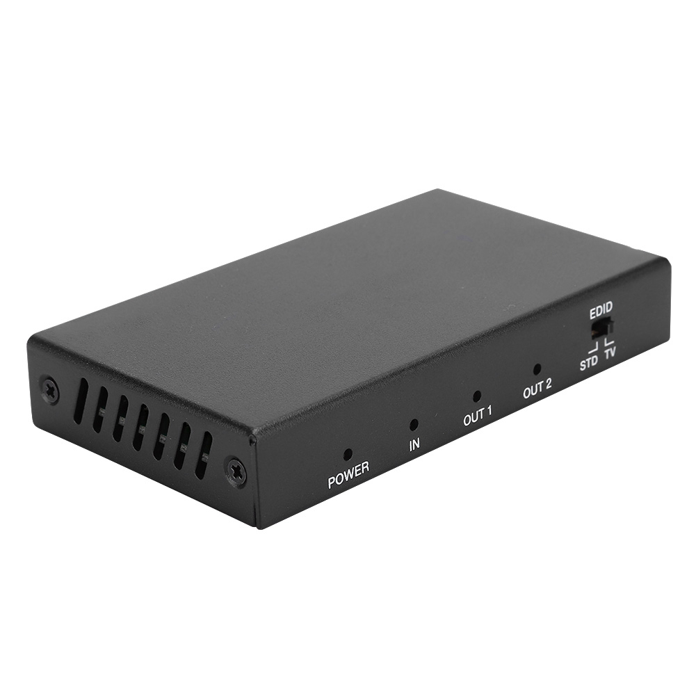 1x2 18g 4k2k 60hz Hdmi-splitter, Adapter Und Switch Aus Metall, Hdcp 2.2 4:4:4 (100–240 V), Eu