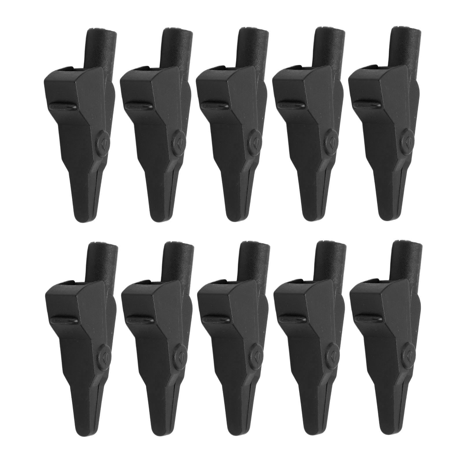 Packung Mit 10 J.60032 Bananenstecker-prüfklemmen, Vollständig Geschützt, Mit 4 Mm Klinkenstecker Für Elektronische Messgeräte (schwarz).