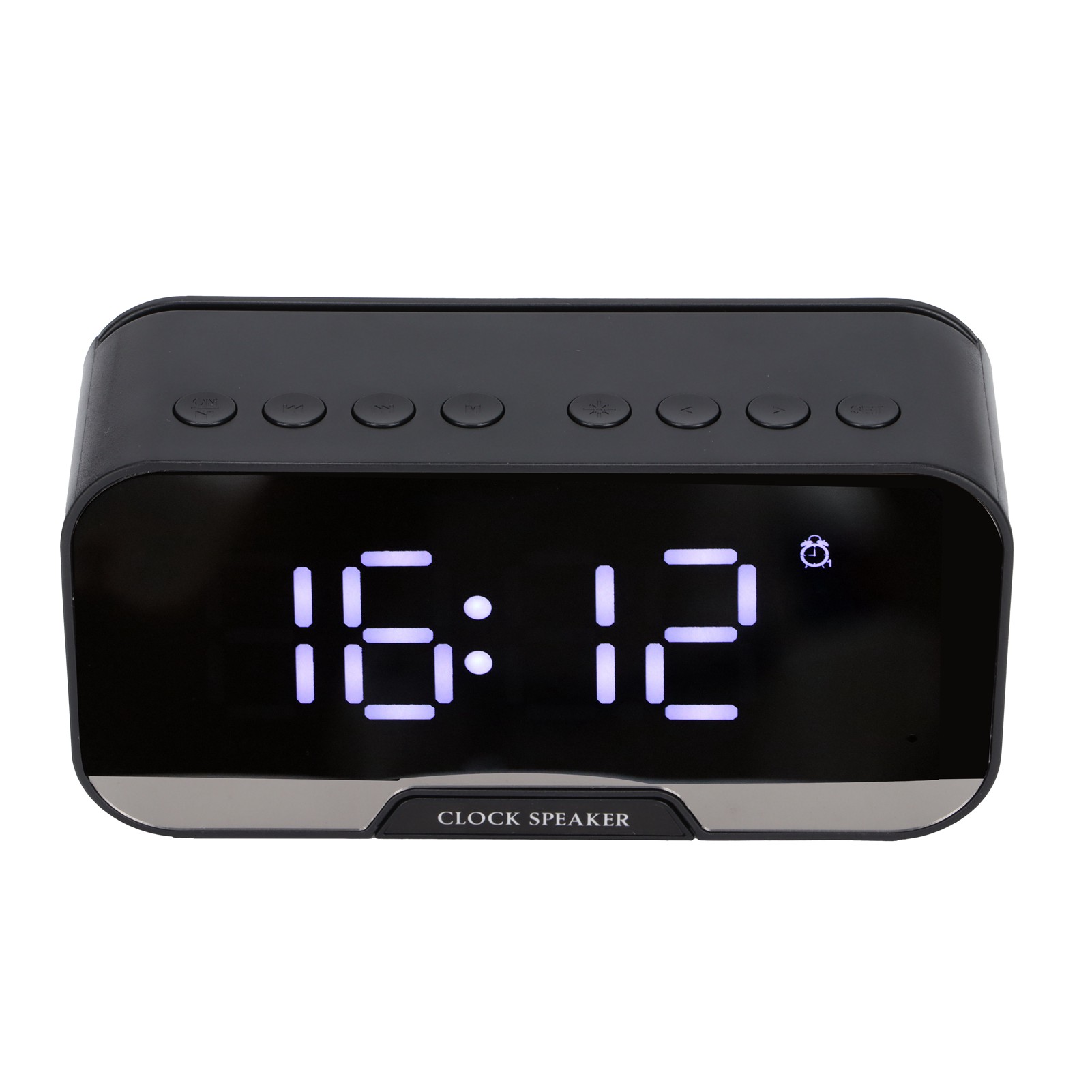 D-88 Tragbarer Multifunktionaler Bluetooth-wecker Mit Doppelalarm, Ideal Für Schlafzimmer Oder Büro (schwarz)