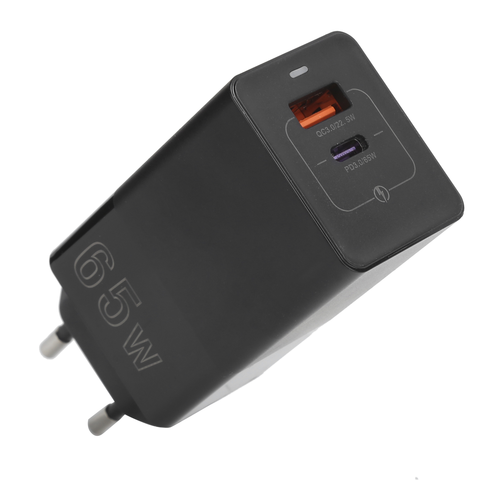 Kuulaa 65w Galliumnitrid-schnellladegerät, Typ C Und Usba, 100-240v, Mit Kontrollleuchte (eu-stecker)