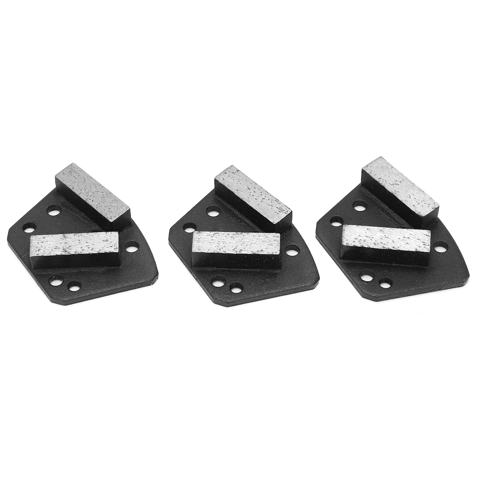 Set Mit 3 Trapezförmigen Diamantschleifscheiben Zum Schneiden Von Beton, 6 Löcher, Gerade Zähne, Schwarz, Größe 16