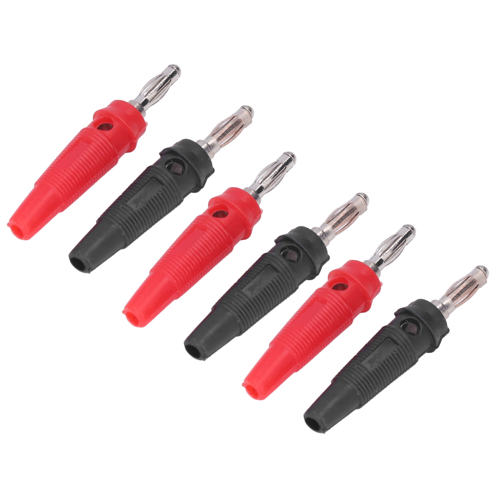 Packung Mit 10 Roten Und Schwarzen 4-mm-bananensteckern Aus Vernickeltem Messing Für Elektrogeräte Und Computer