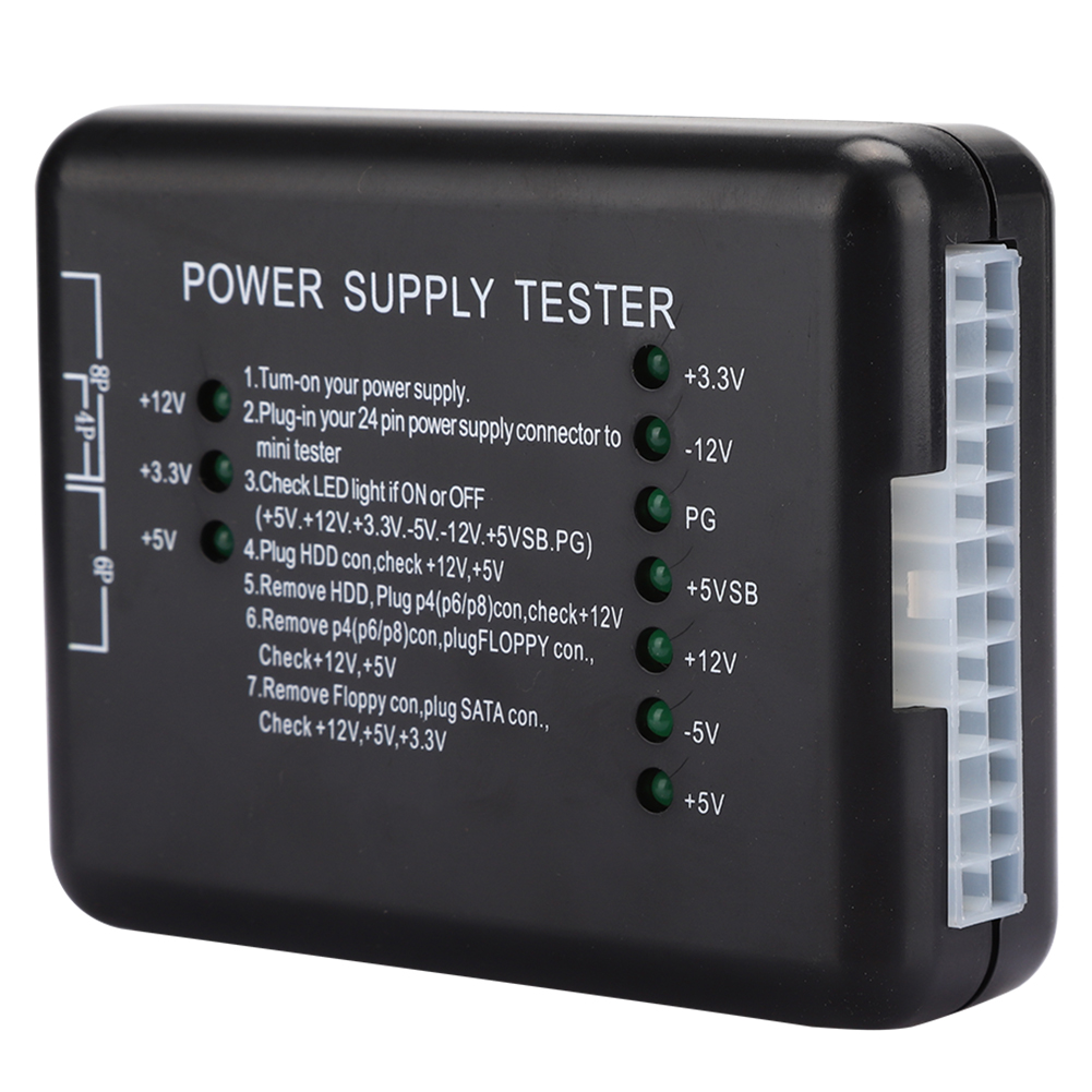Schwarzer Abs-netzteiltester, Atx-unterstützung Mit Led-anzeige, Computerteile