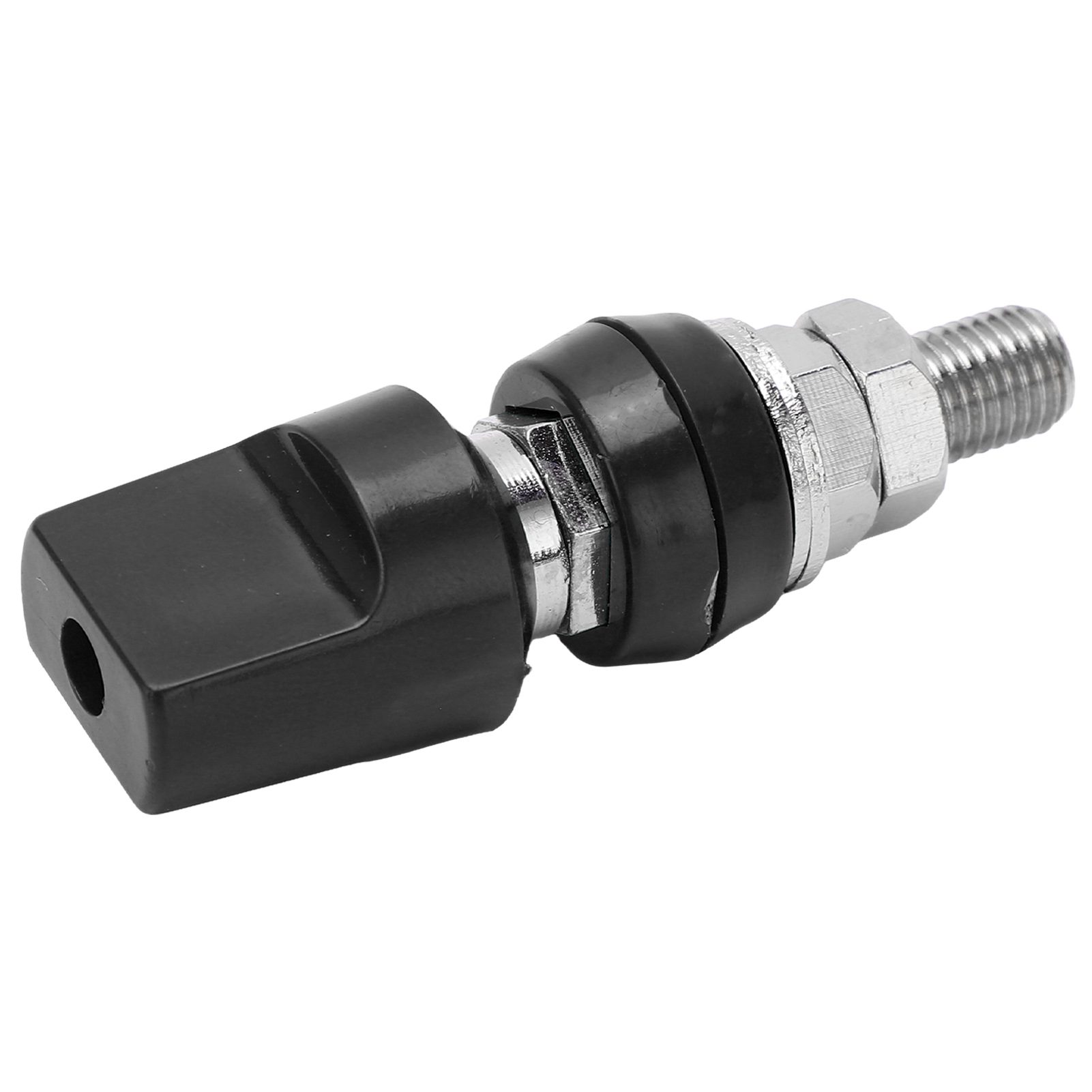 4-mm-multifunktions-klemmenblock Aus Messing Mit Flacher Abdeckung, M8 100 A, Mit Schwarzer Buchse