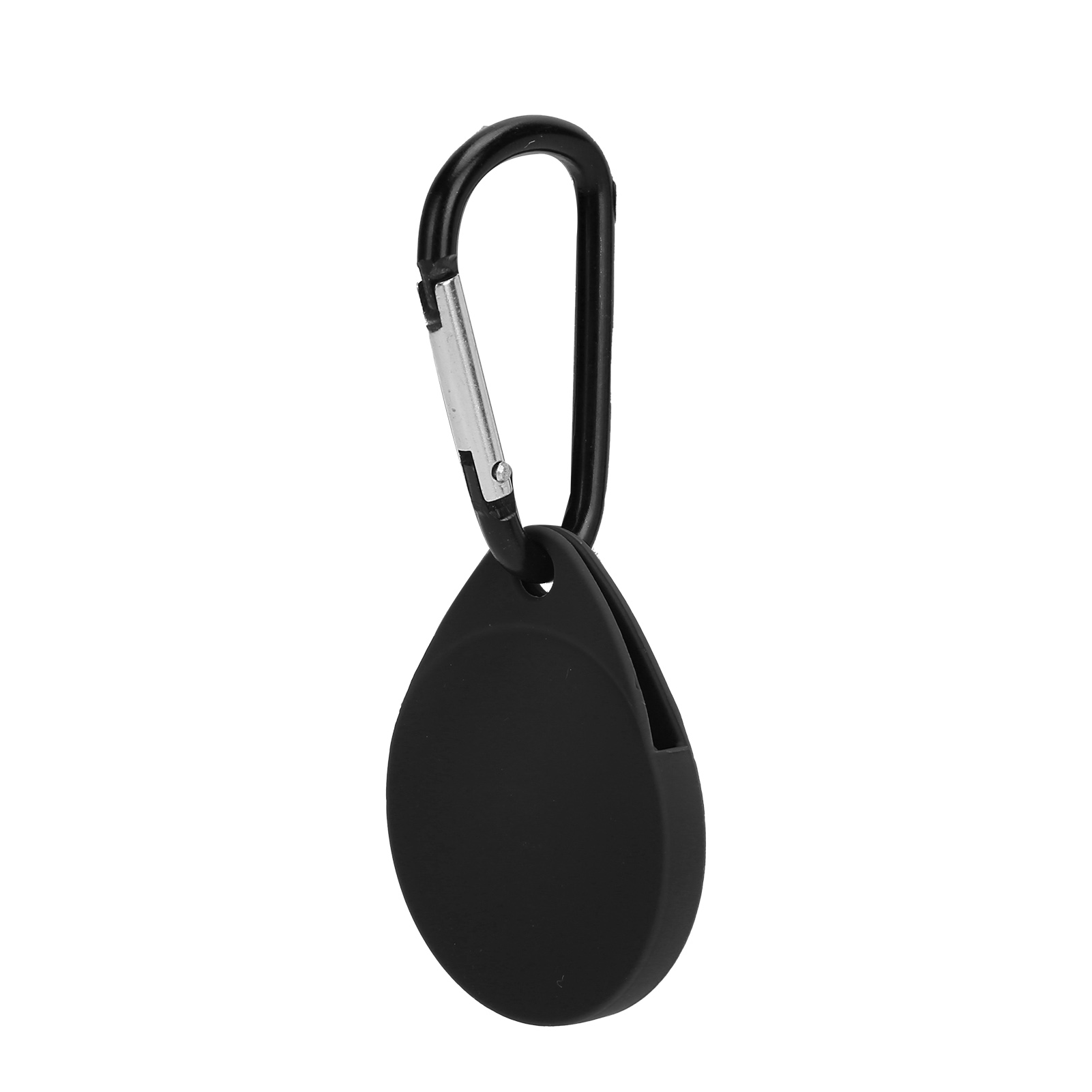 Anti-verlust-schutzhülle Aus Silikon Mit Karabiner Für Ios (schwarz)