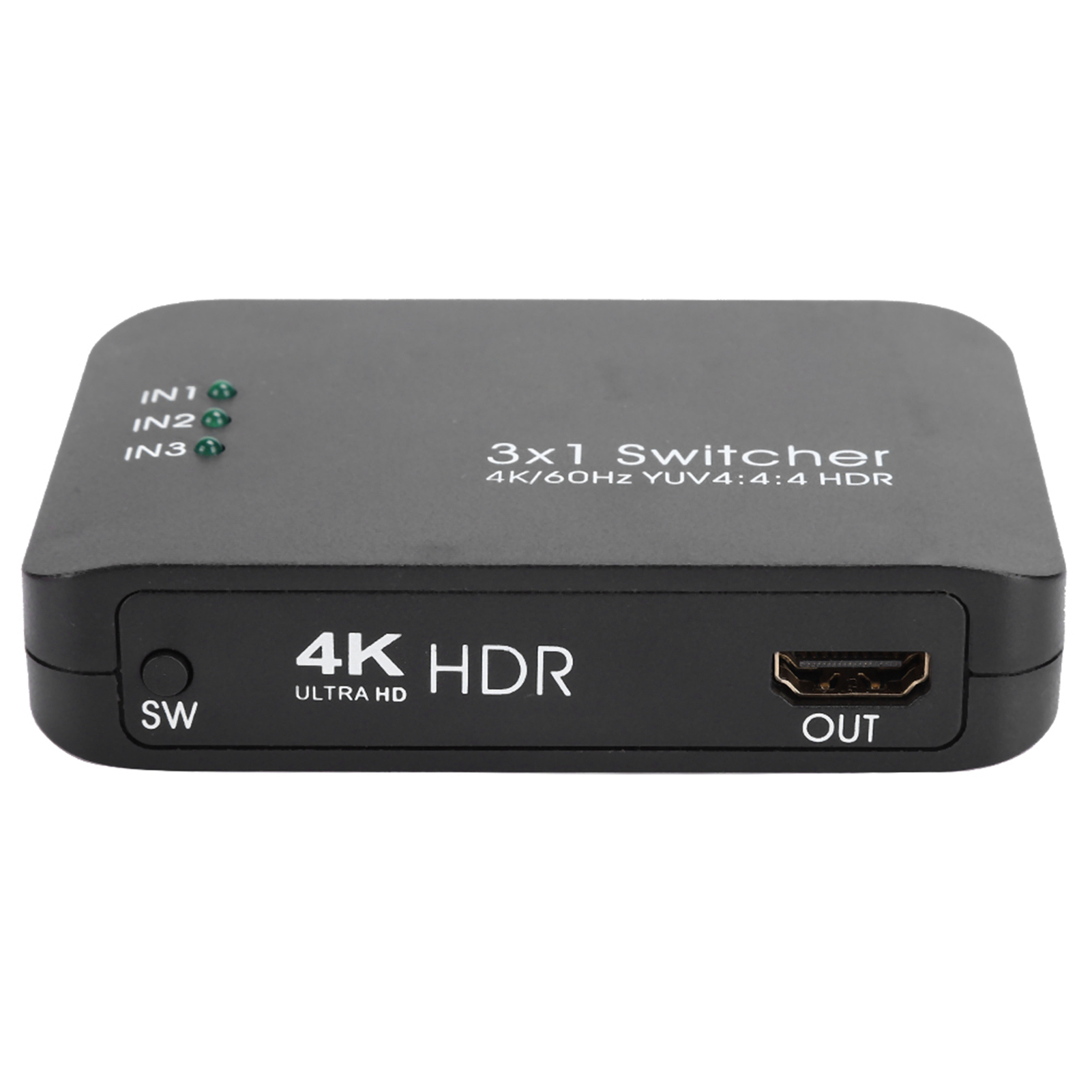 Hdmi 2.0 4k 3x1 Switch/splitter Mit Infrarot-fernbedienung Und Led-anzeige (schwarz)