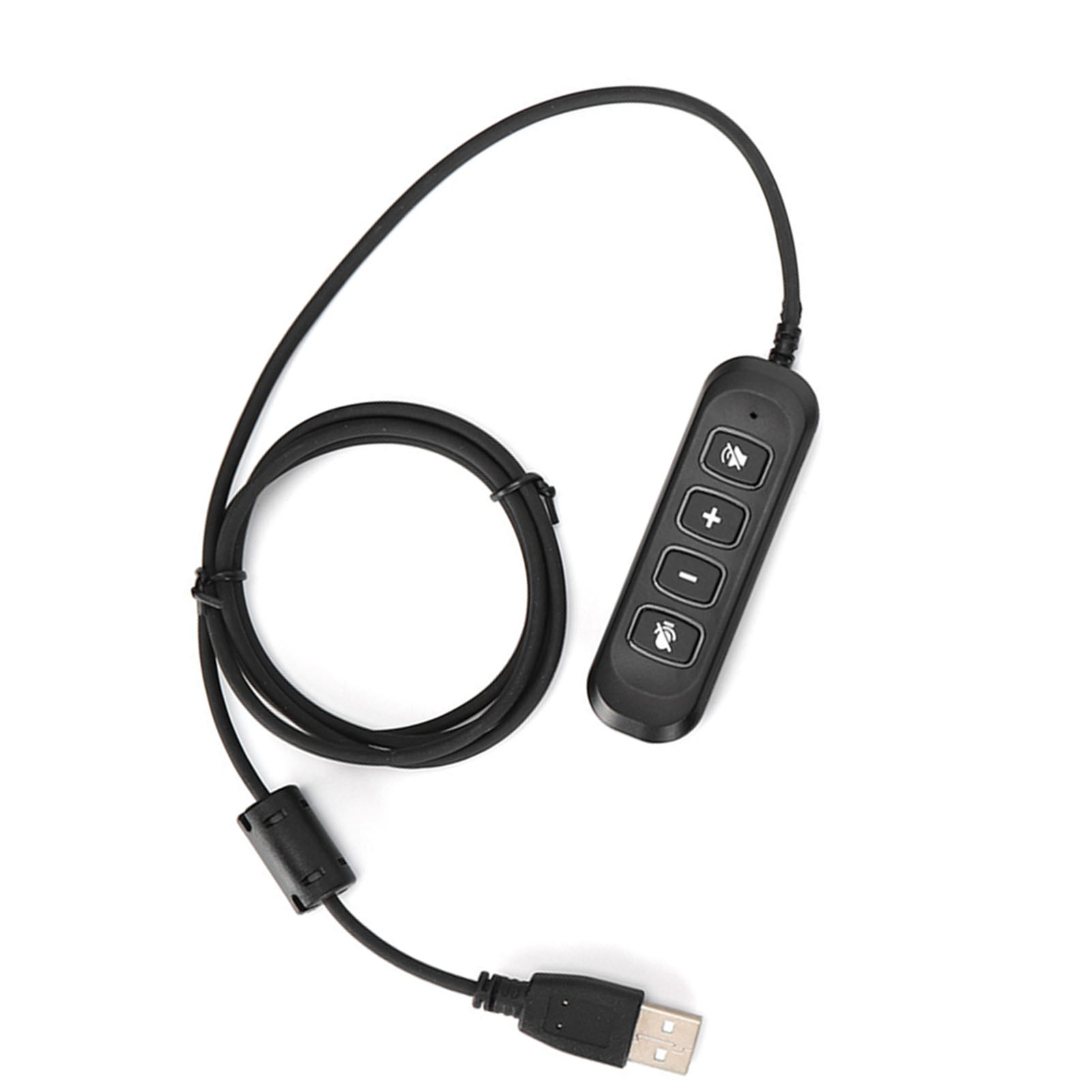 Qd Usb H901 Kabeladapter Mit Einstellbarer Lautstärke Für Callcenter-headsets, Kompatibel Mit 3,5-mm-headsets (schwarz).