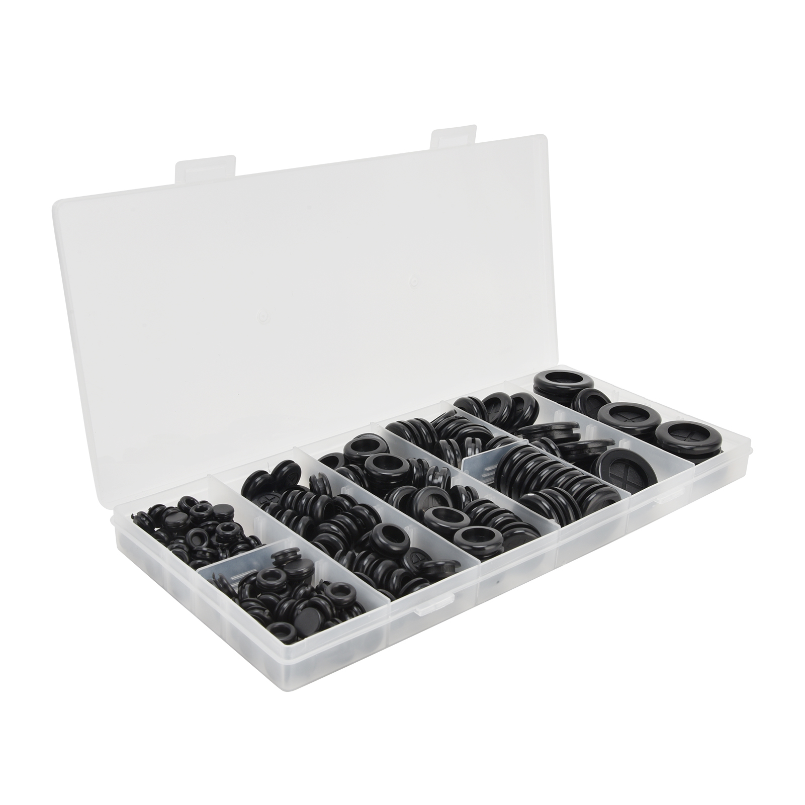 Packung Mit 170 Flexiblen, Praktischen, Hitze- Und Verschleißfesten Gummitüllen Für Kfz-verrohrung Und Computerhardware.