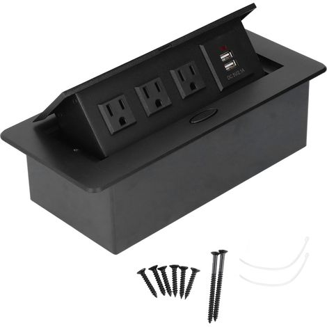 Moderne, Wasserdichte Und Langsam Öffnende Einbau-steckdosenleiste Mit Usb-ladeanschlüssen Für Das Homeoffice