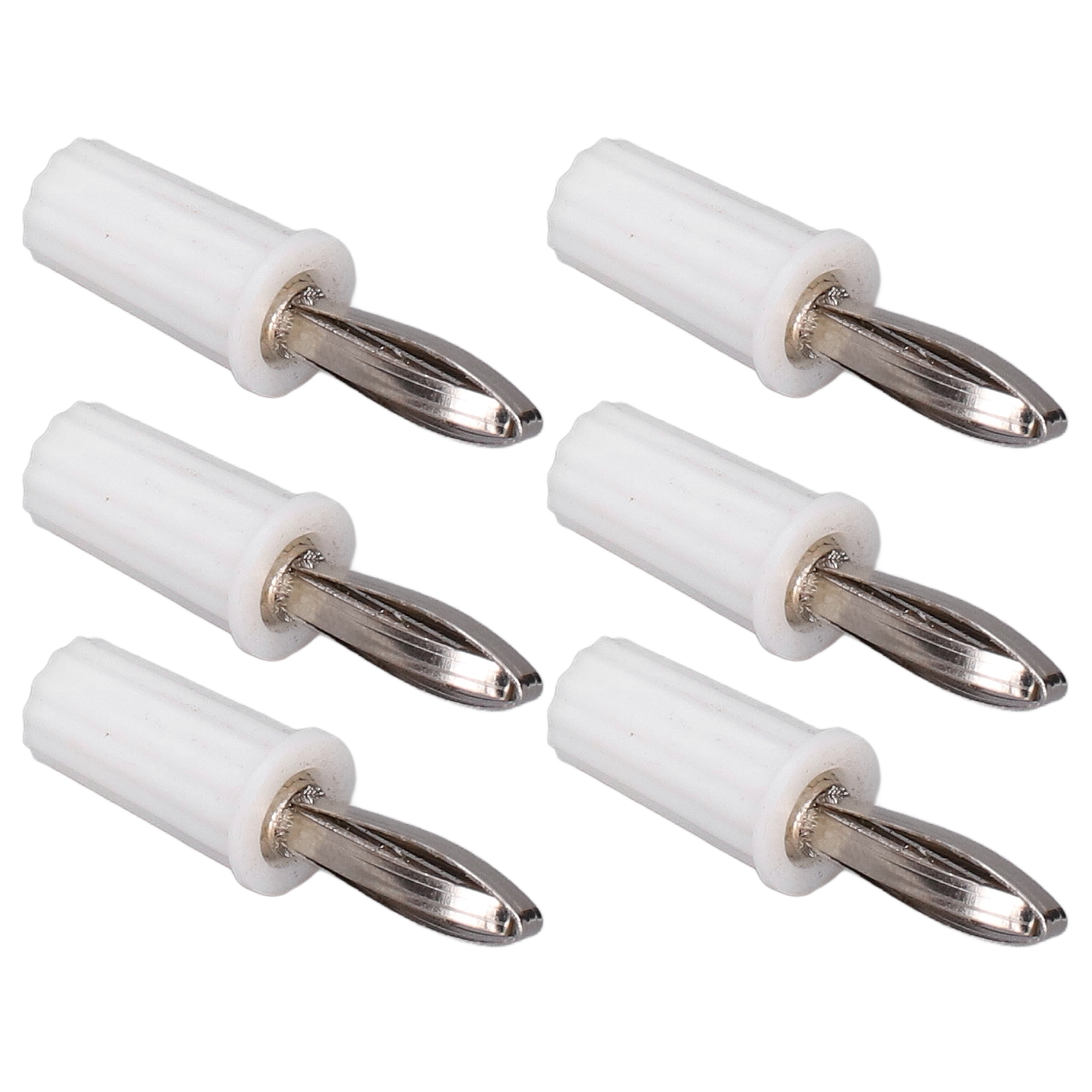 Packung Mit 100 Hochleistungsfähigen Abs-bananensteckern Aus Vernickeltem Messing (4 Mm) Für Elektrische Verbindungen – White Tools