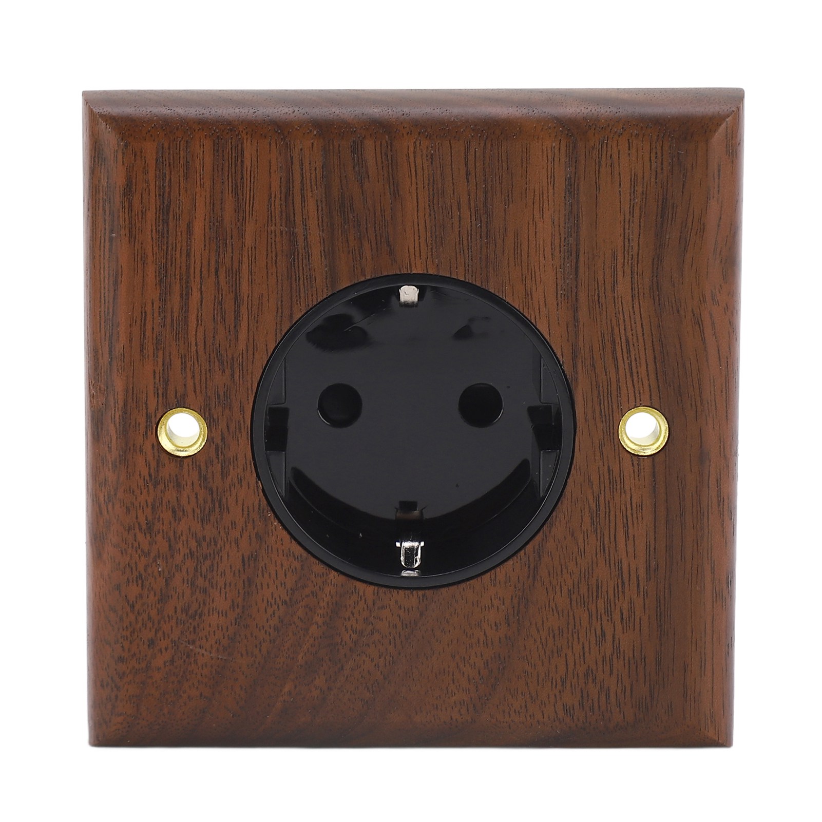 Schwarze Walnuss-wandsteckdose, Europäischer Standard, Retro-stil, Mit Schalter Und Ein-/ausschalter, 16 A, 250 V