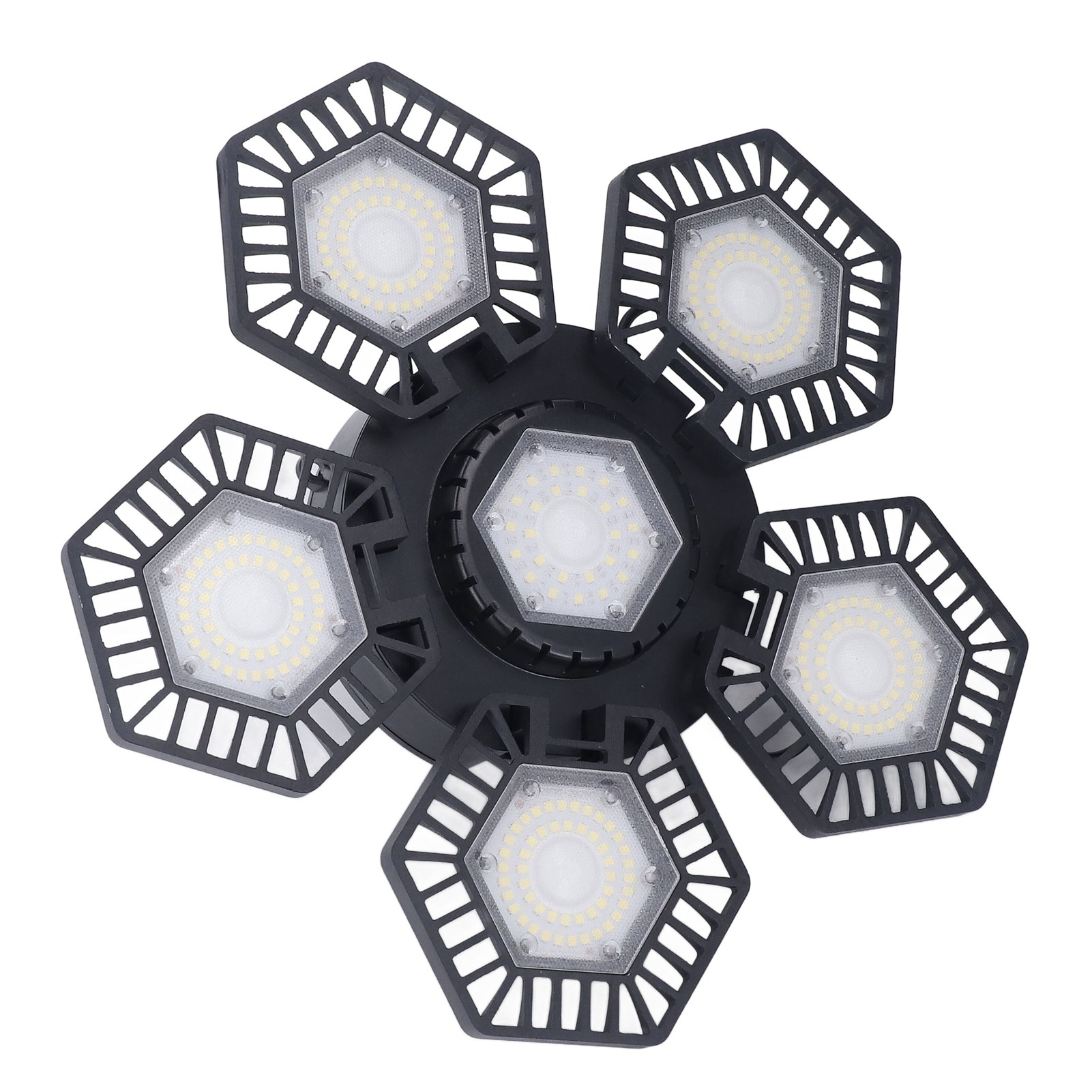 Faltbare Led-arbeitsdeckenleuchte Mit 5 Paneelen, 120 W, 85-277 V Ac, Für Garage, Werkstatt Oder Lagerhalle.