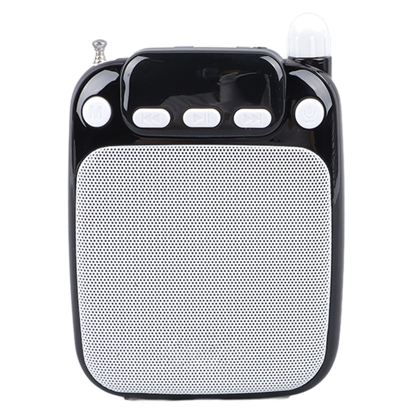 Tragbarer, Wiederaufladbarer Bluetooth-sprachverstärker Mit Kabelgebundenem Mikrofon Und Headset Für Lehrer (schwarz)