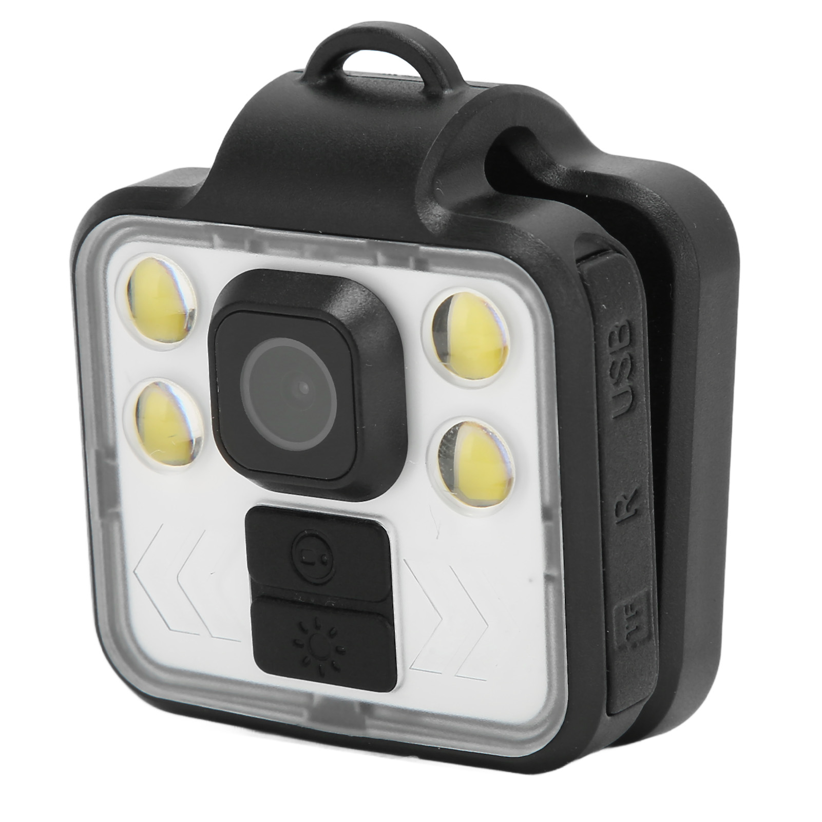 Mini-hd-nachtsichtkamera, Ip65 Wasserdicht, 4 Hochleistungs-leds In Weiß, 1080p, 3-in-1, Für Den Außenbereich, Schwarz.